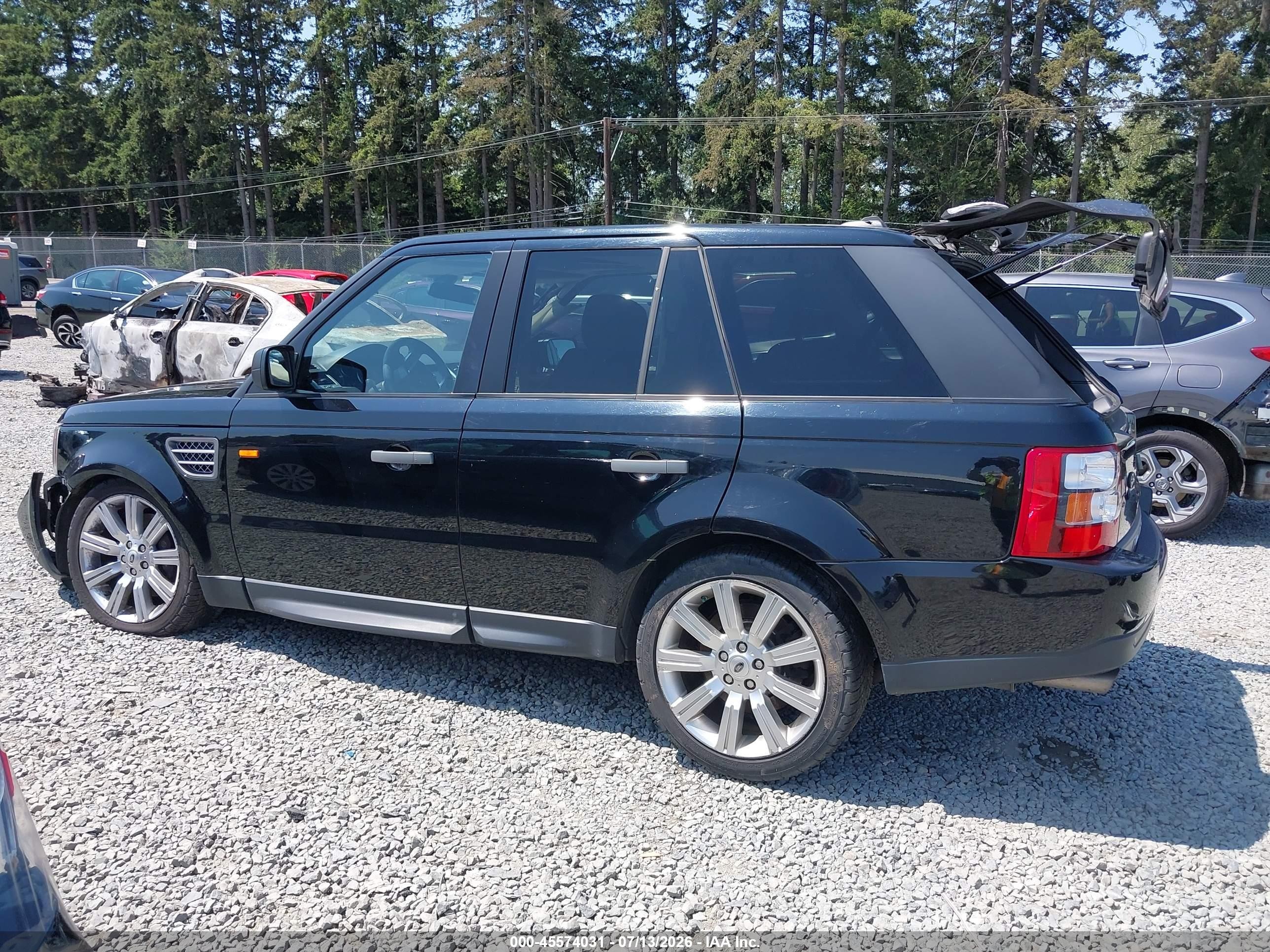 2008 Land Rover Range Rover Sport Supercharged Black vin: SALSH23448A162174