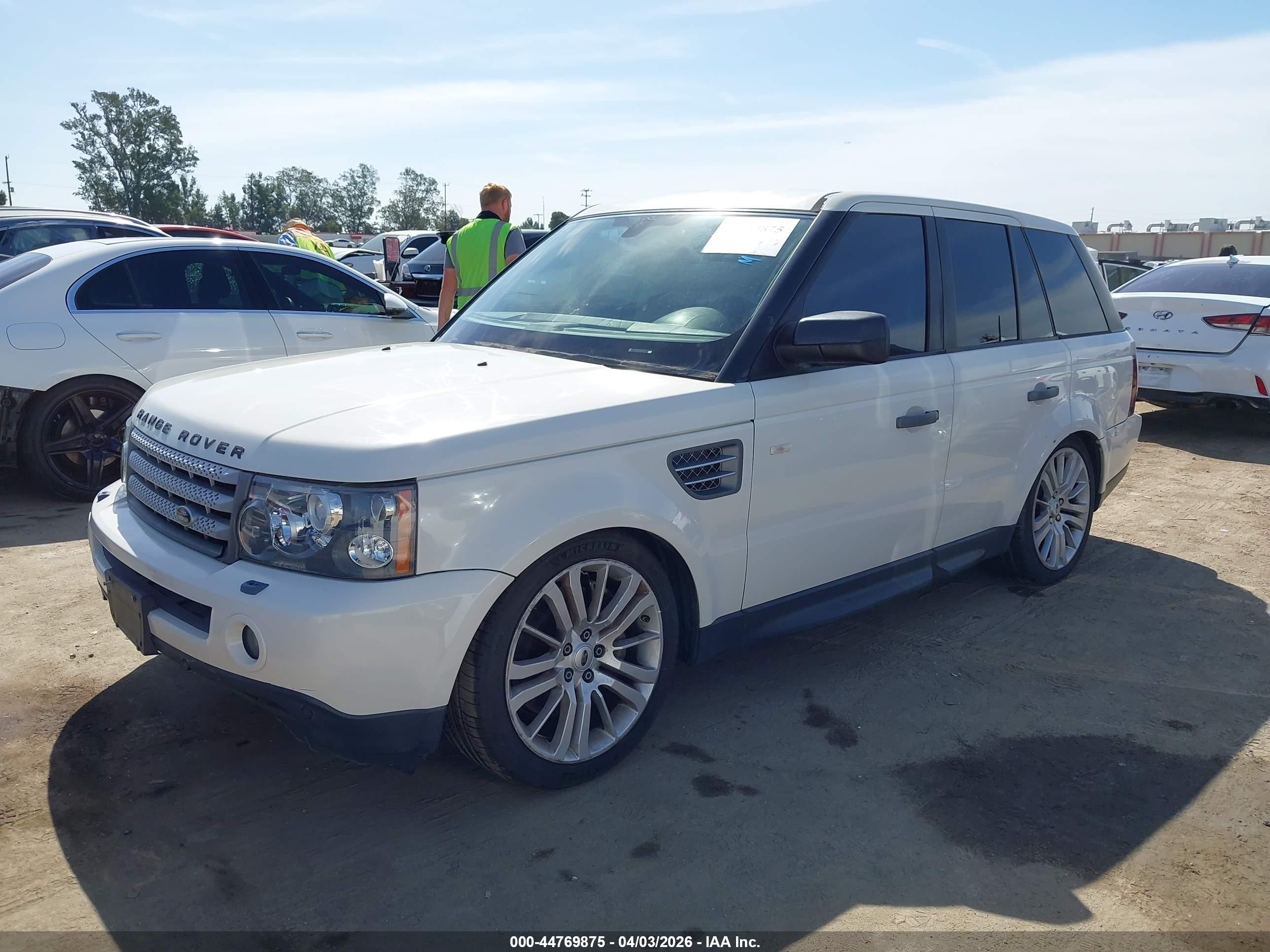 2009 Land Rover Range Rover Sport Supercharged White vin: SALSH23469A203924