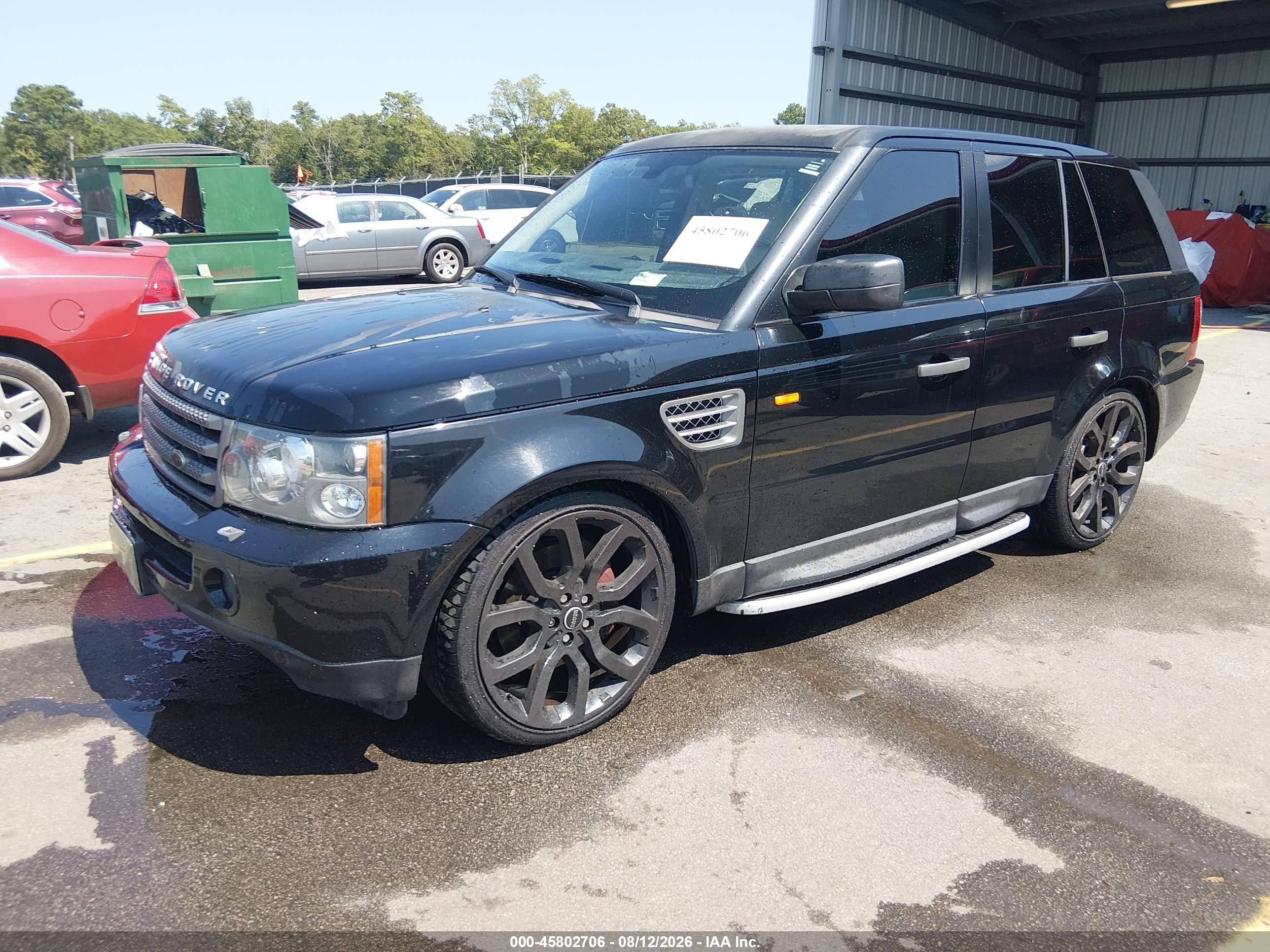 2008 Land Rover Range Rover Sport Supercharged Black vin: SALSH23478A147698