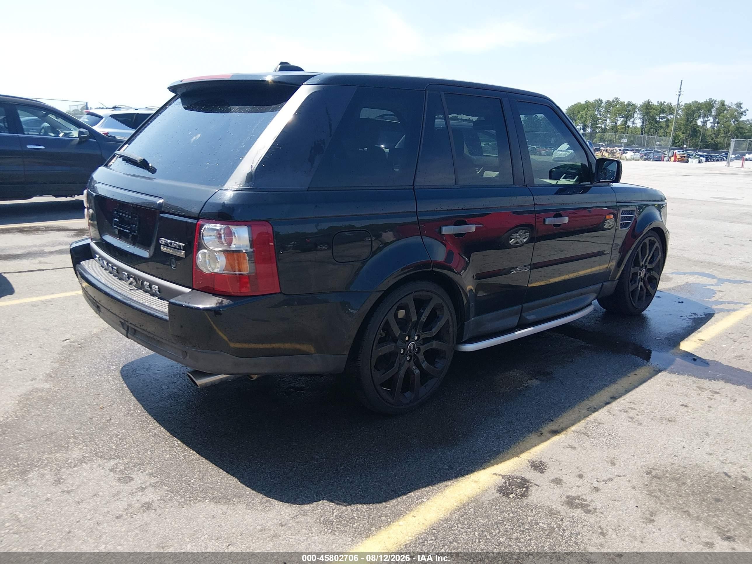 2008 Land Rover Range Rover Sport Supercharged Black vin: SALSH23478A147698