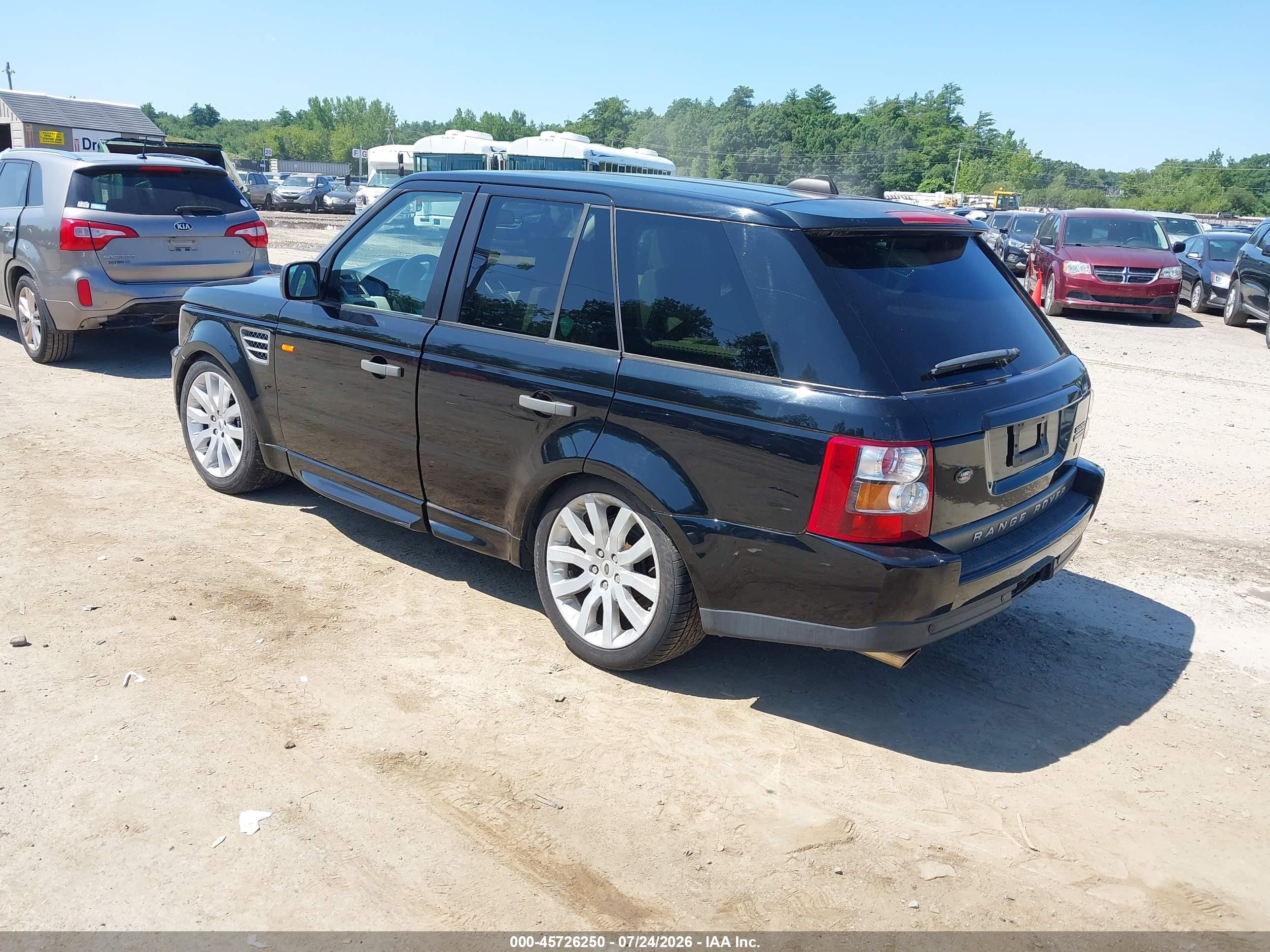 2008 Land Rover Range Rover Sport Supercharged Black vin: SALSH23498A126612