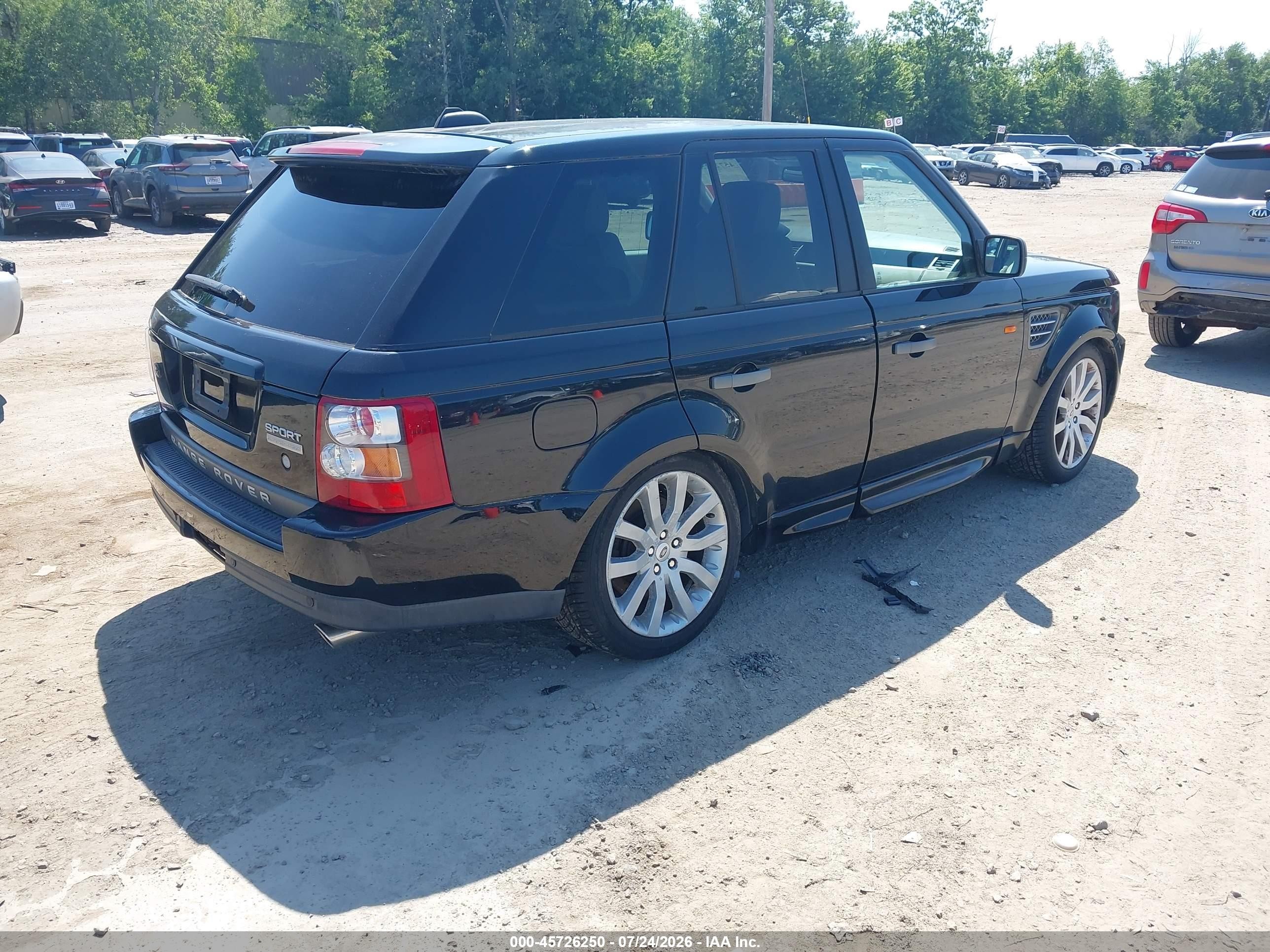 2008 Land Rover Range Rover Sport Supercharged Black vin: SALSH23498A126612