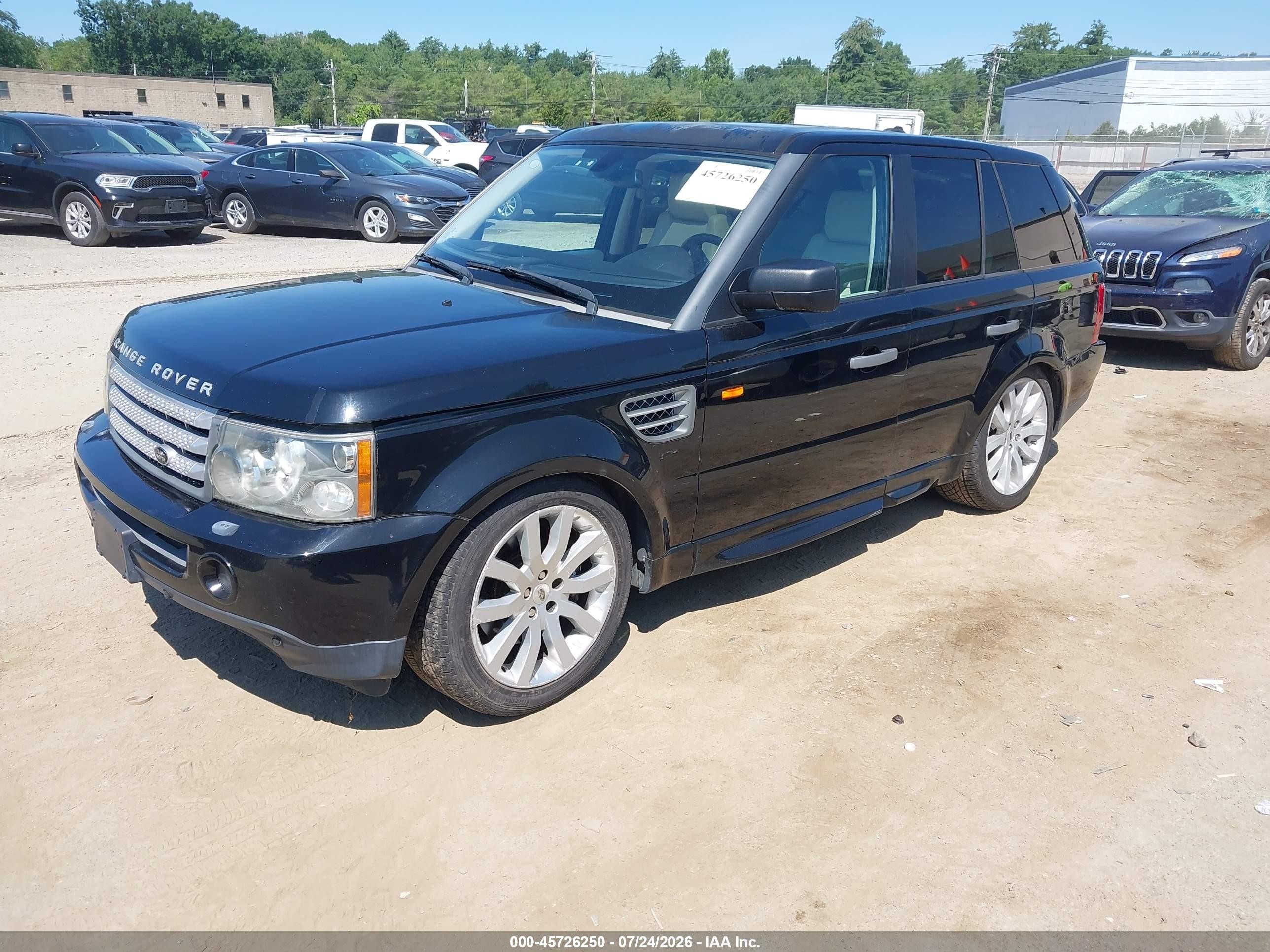 2008 Land Rover Range Rover Sport Supercharged Black vin: SALSH23498A126612