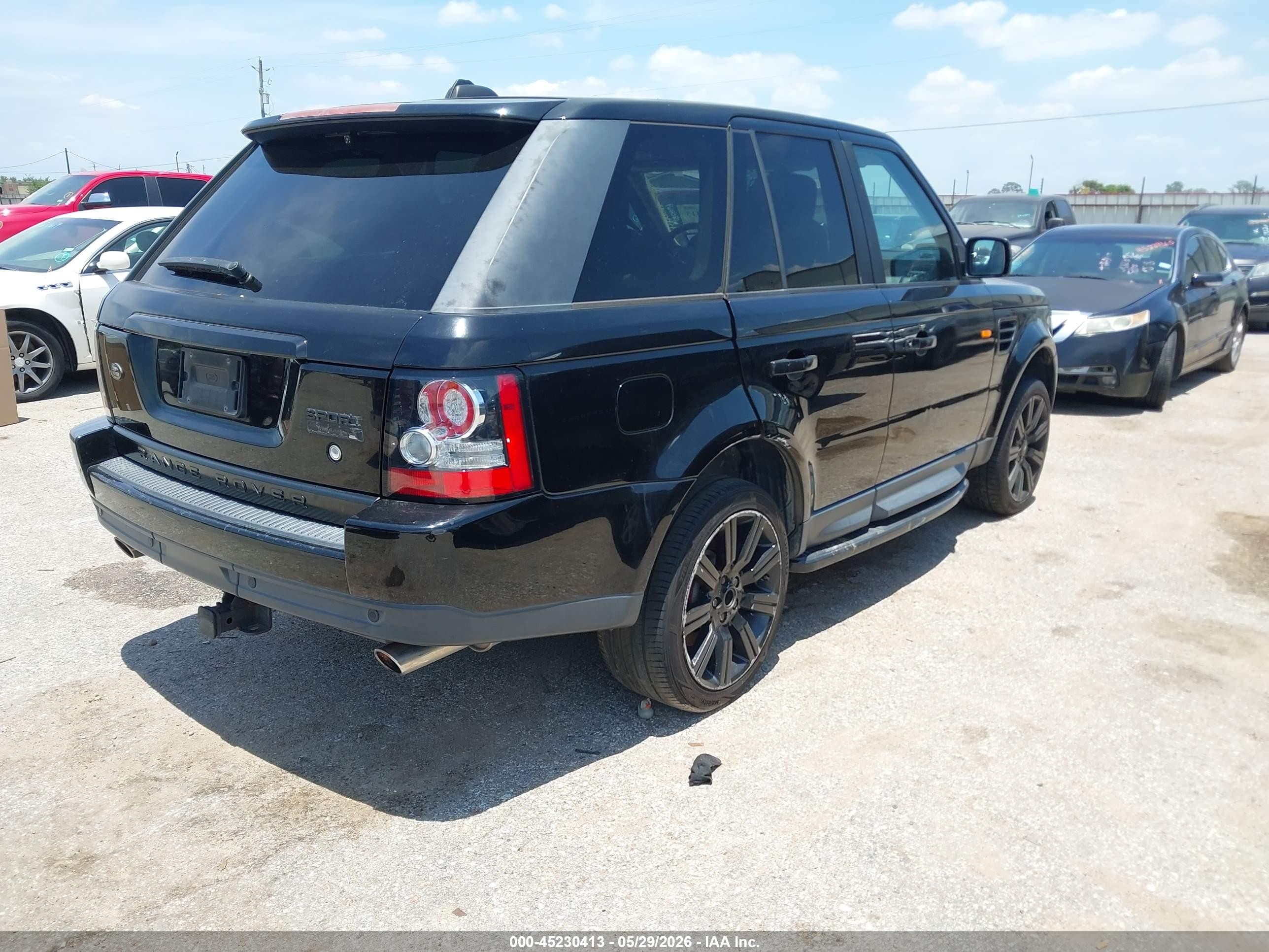 2008 Land Rover Range Rover Sport Supercharged Black vin: SALSH234X8A180369