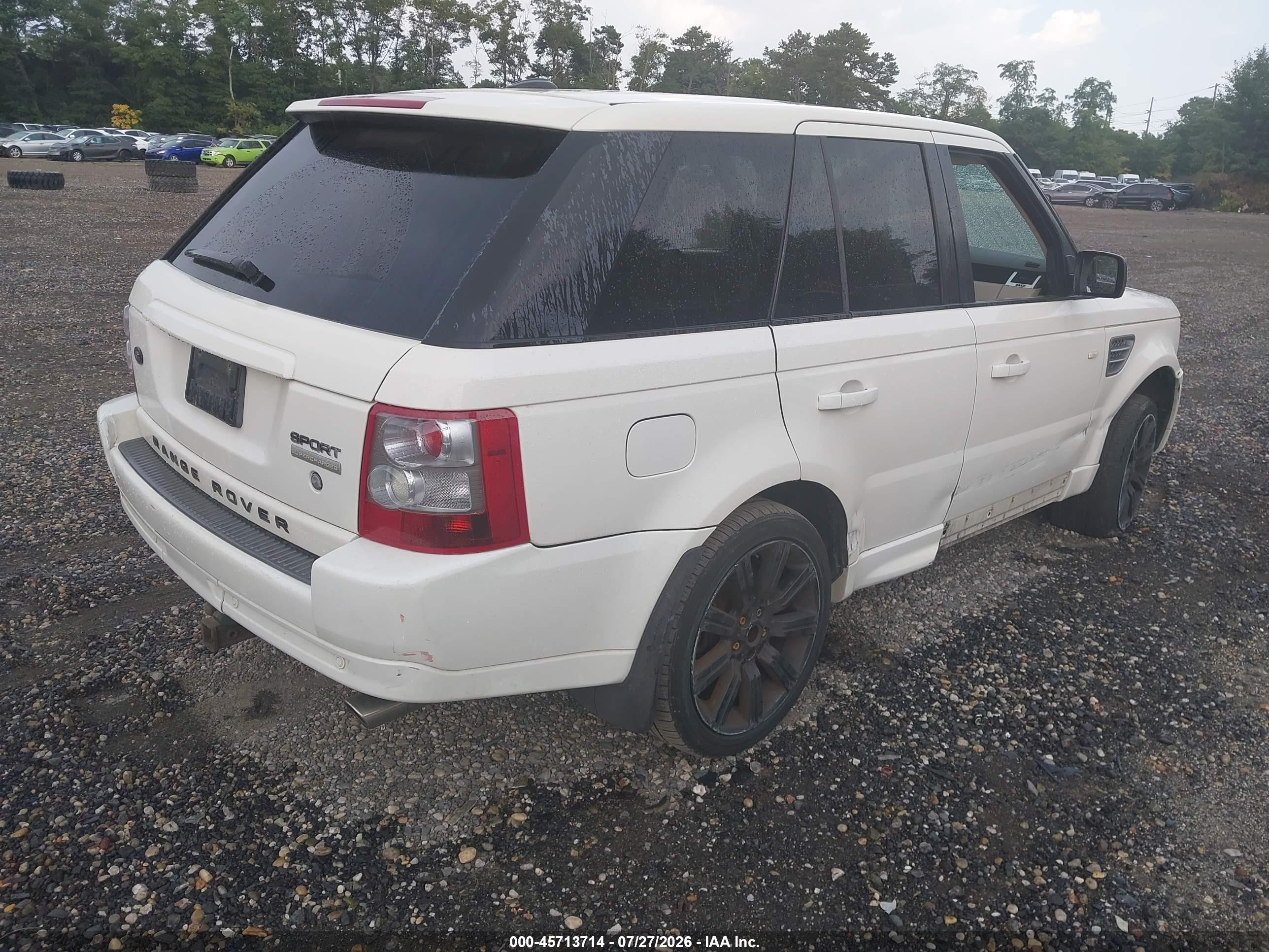 2009 Land Rover Range Rover Sport Supercharged Белый vin: SALSH234X9A188702