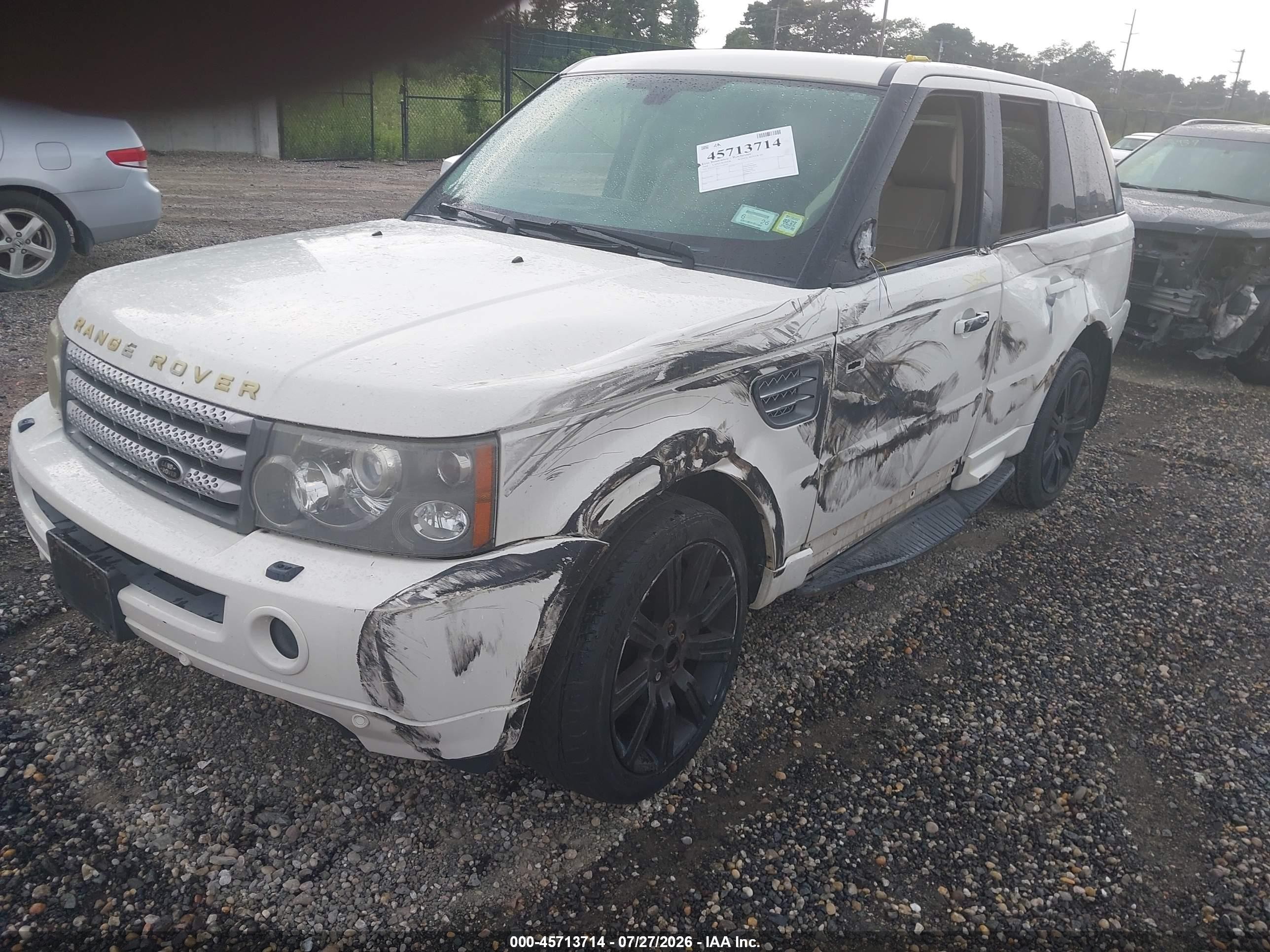2009 Land Rover Range Rover Sport Supercharged Белый vin: SALSH234X9A188702