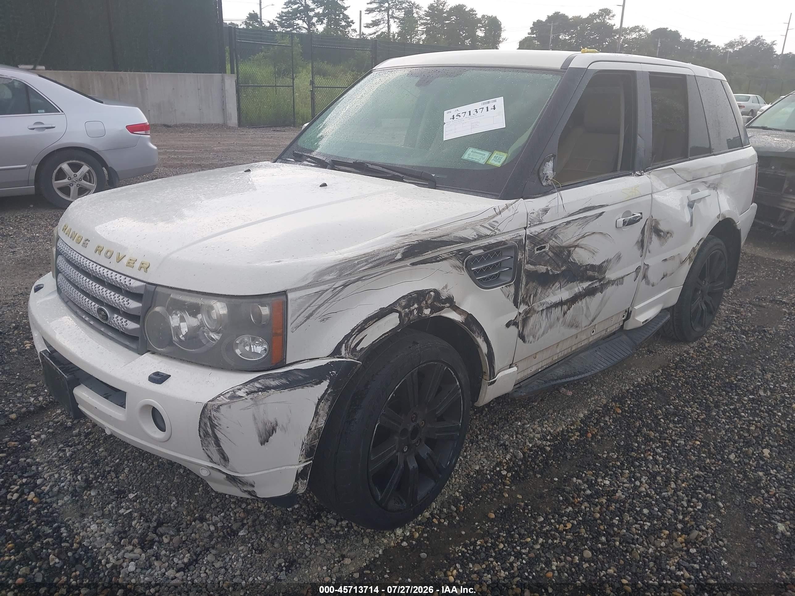 2009 Land Rover Range Rover Sport Supercharged Белый vin: SALSH234X9A188702