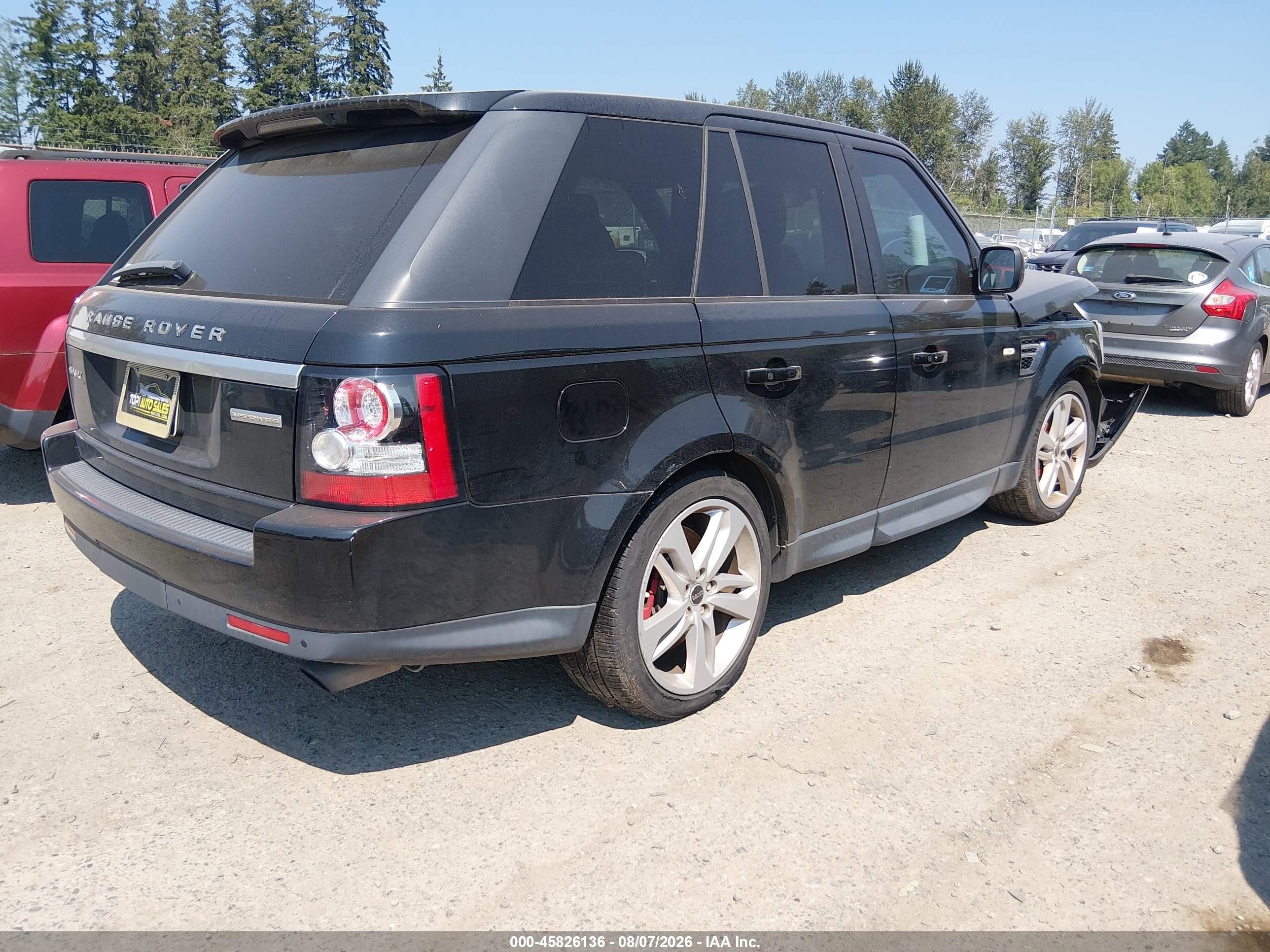 2013 Land Rover Range Rover Sport Supercharged Black vin: SALSH2E40DA770703