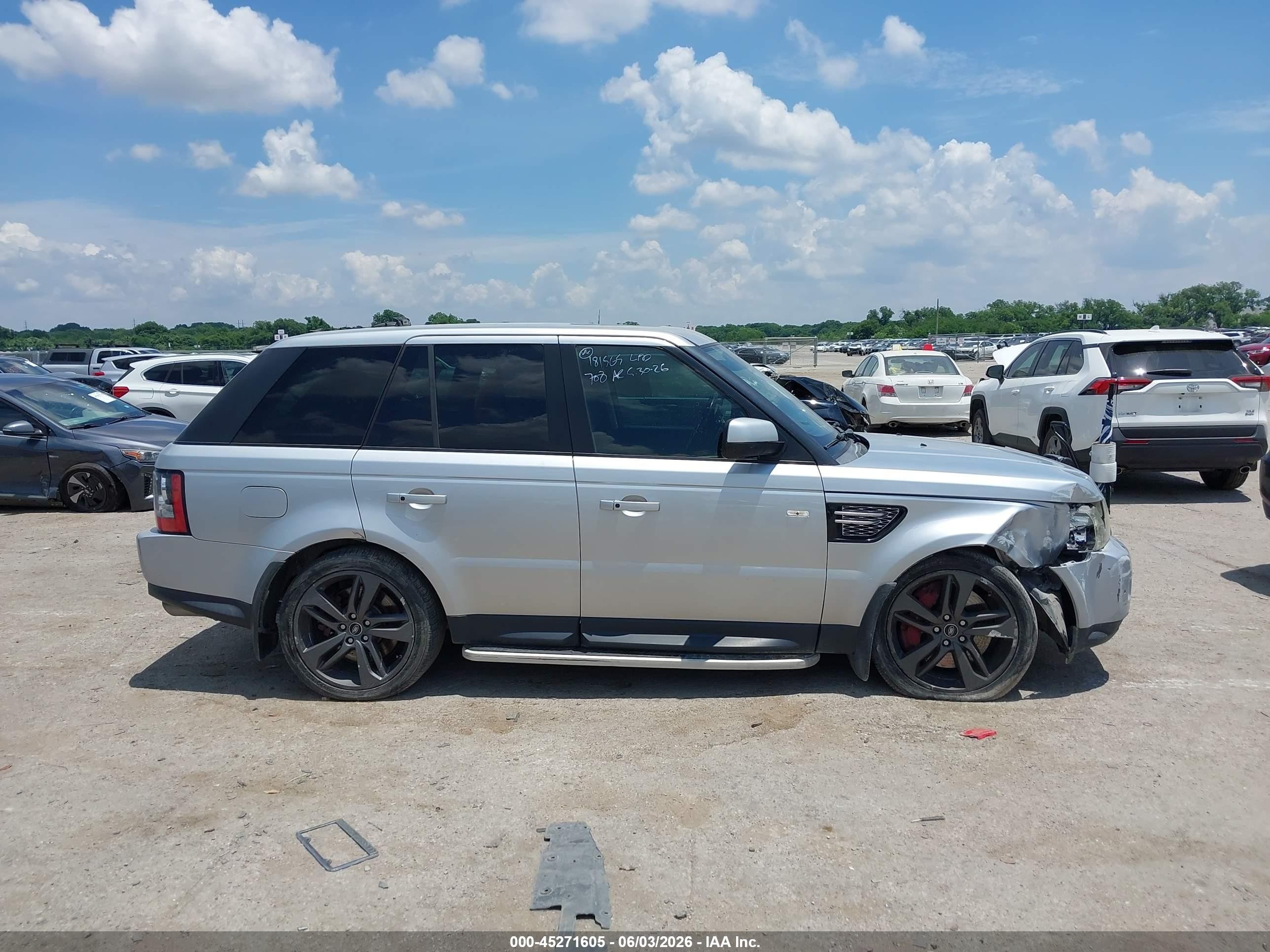 2013 Land Rover Range Rover Sport Supercharged Silver vin: SALSH2E41DA781144