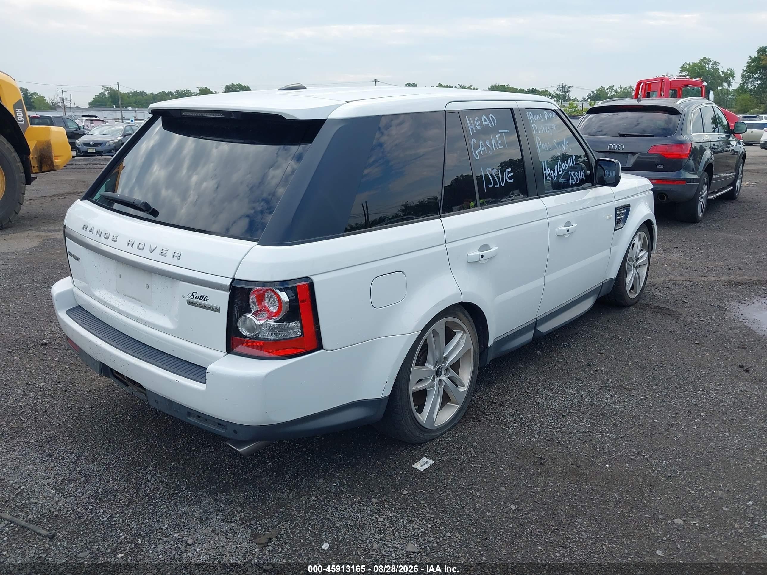 2013 Land Rover Range Rover Sport   White vin: SALSH2E45DA766887