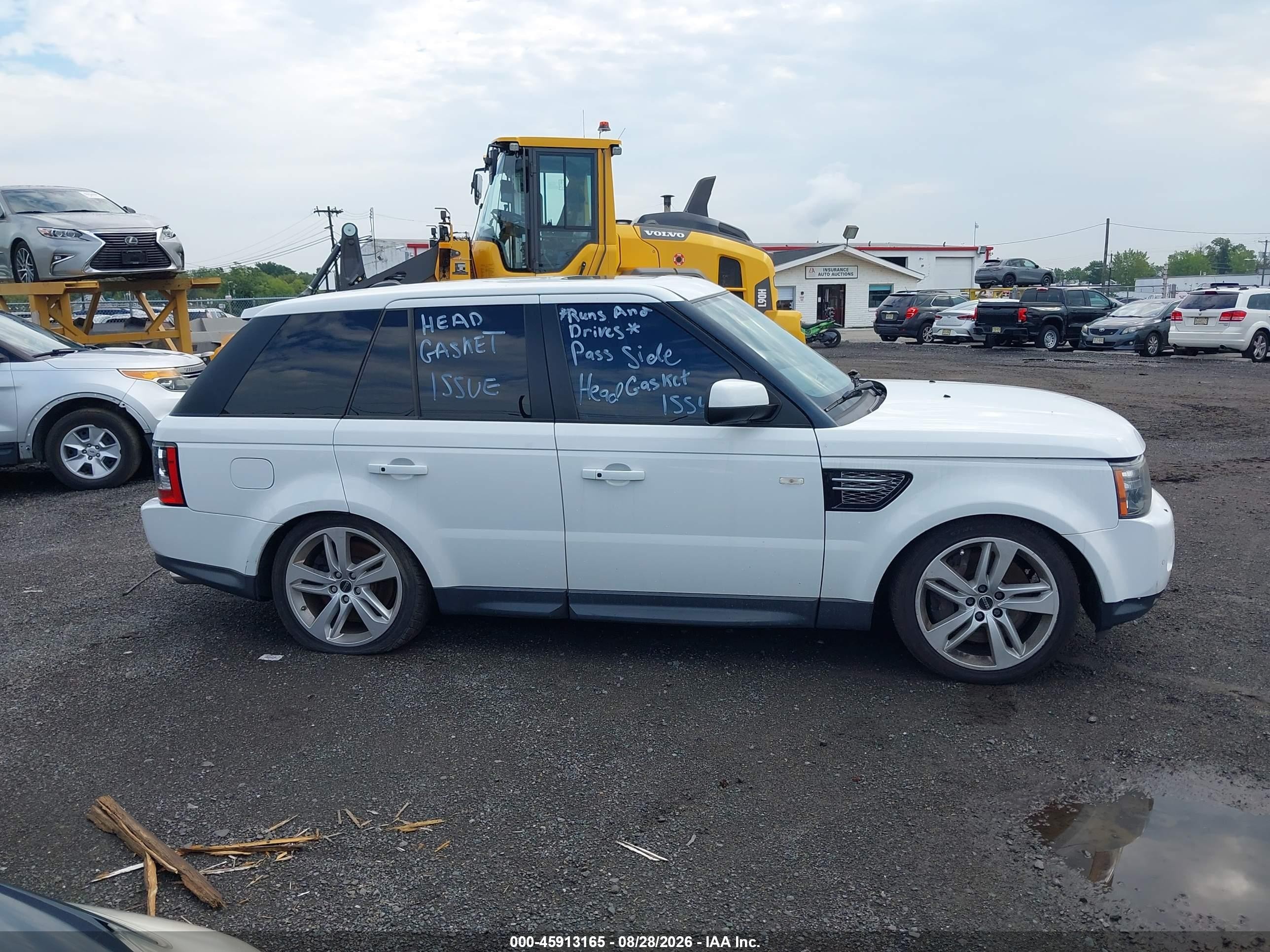 2013 Land Rover Range Rover Sport   White vin: SALSH2E45DA766887