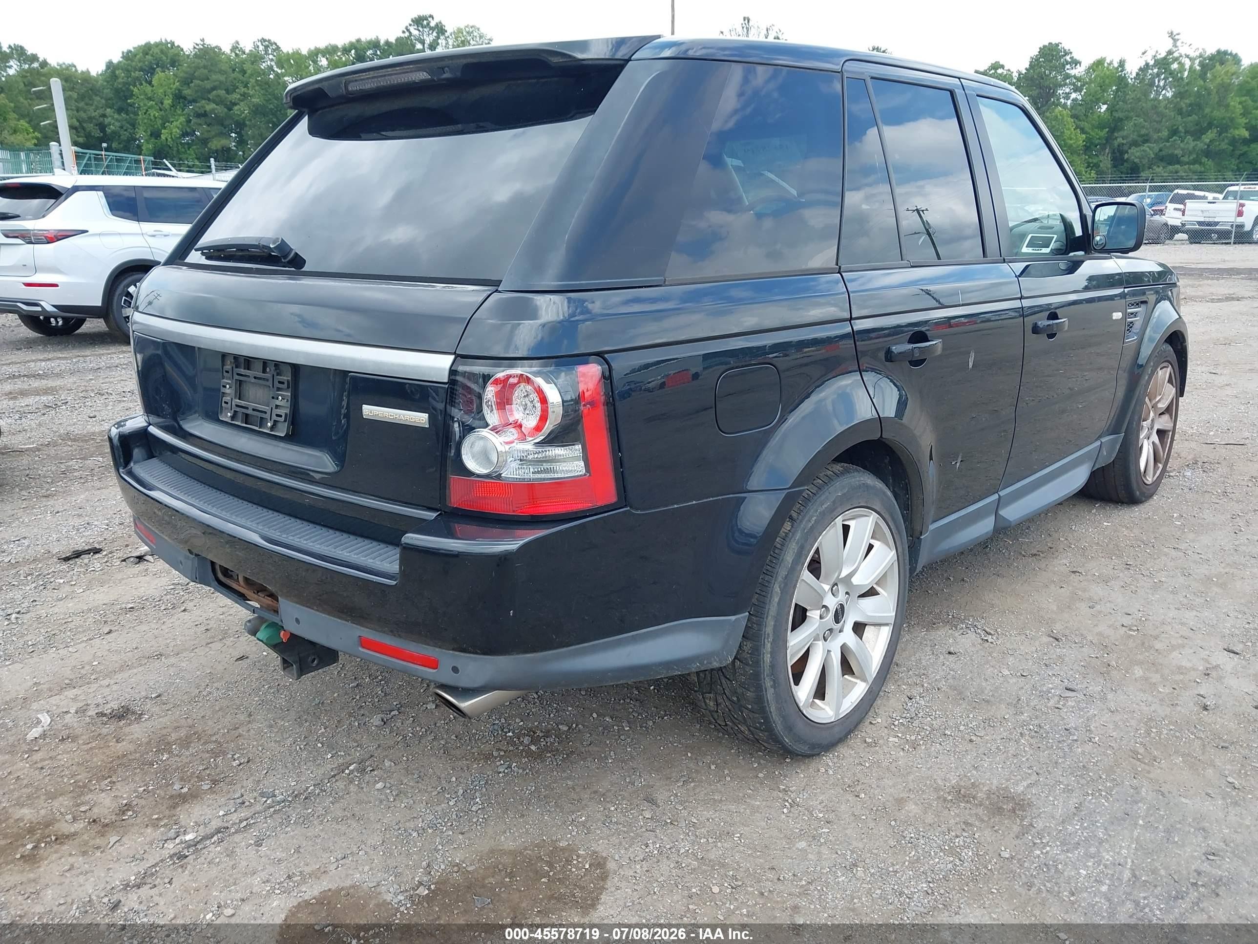 2012 Land Rover Range Rover Sport Supercharged Black vin: SALSH2E4XCA717540