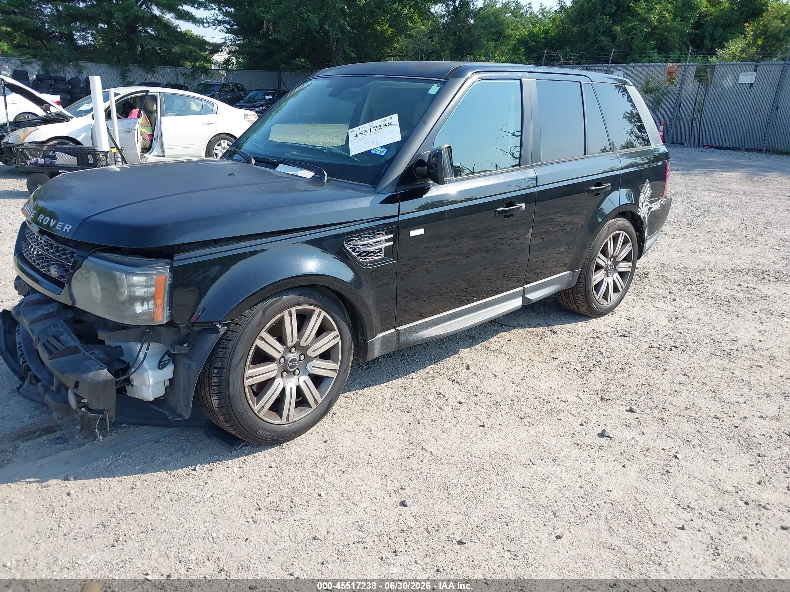 2012 Land Rover Range Rover Sport Supercharged Black vin: SALSH2E4XCA744737