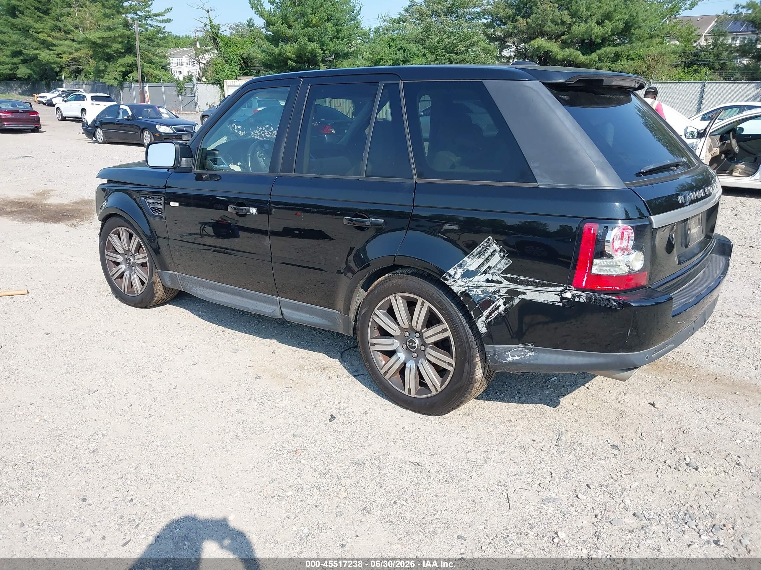2012 Land Rover Range Rover Sport Supercharged Black vin: SALSH2E4XCA744737