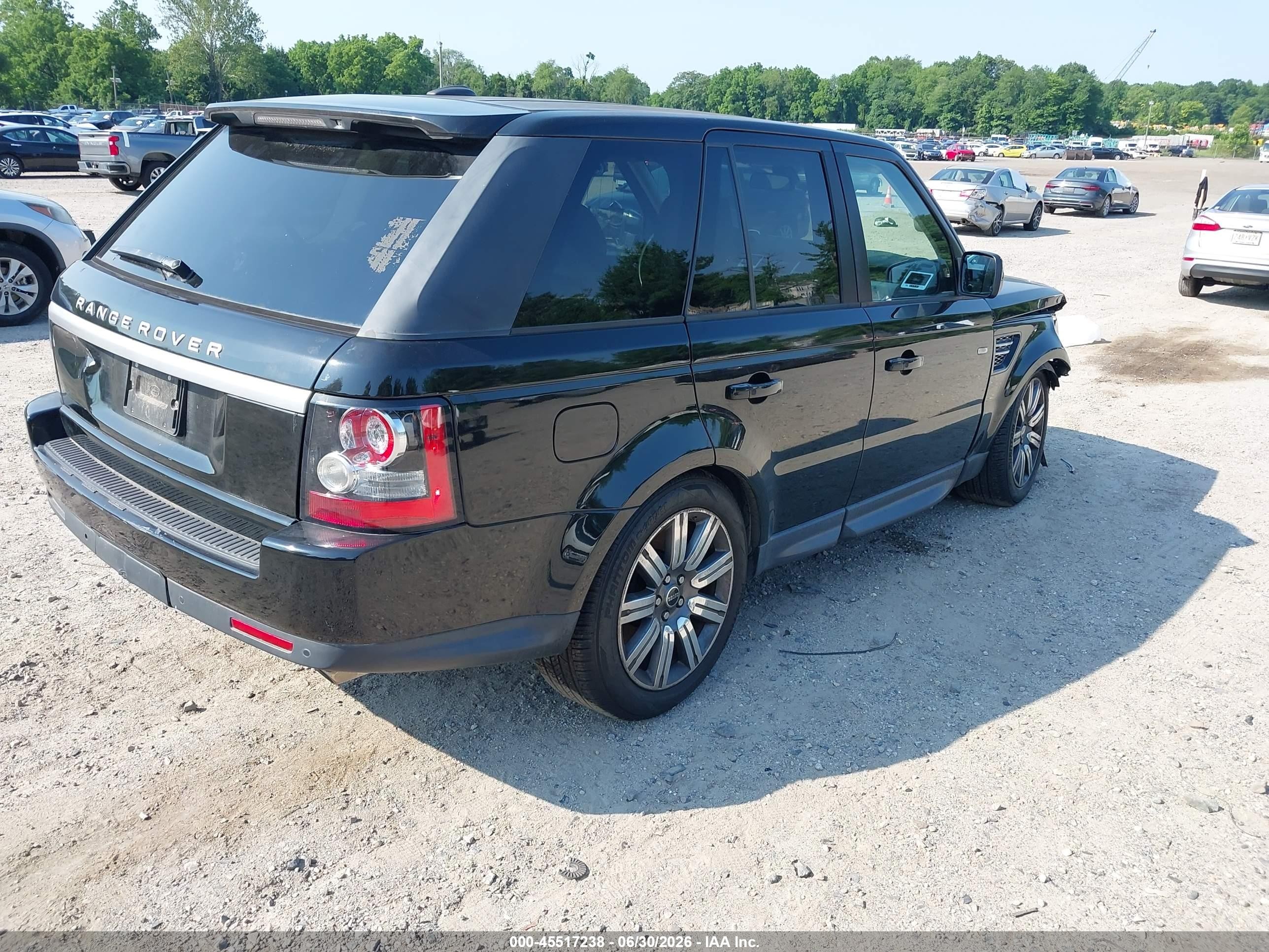 2012 Land Rover Range Rover Sport Supercharged Black vin: SALSH2E4XCA744737