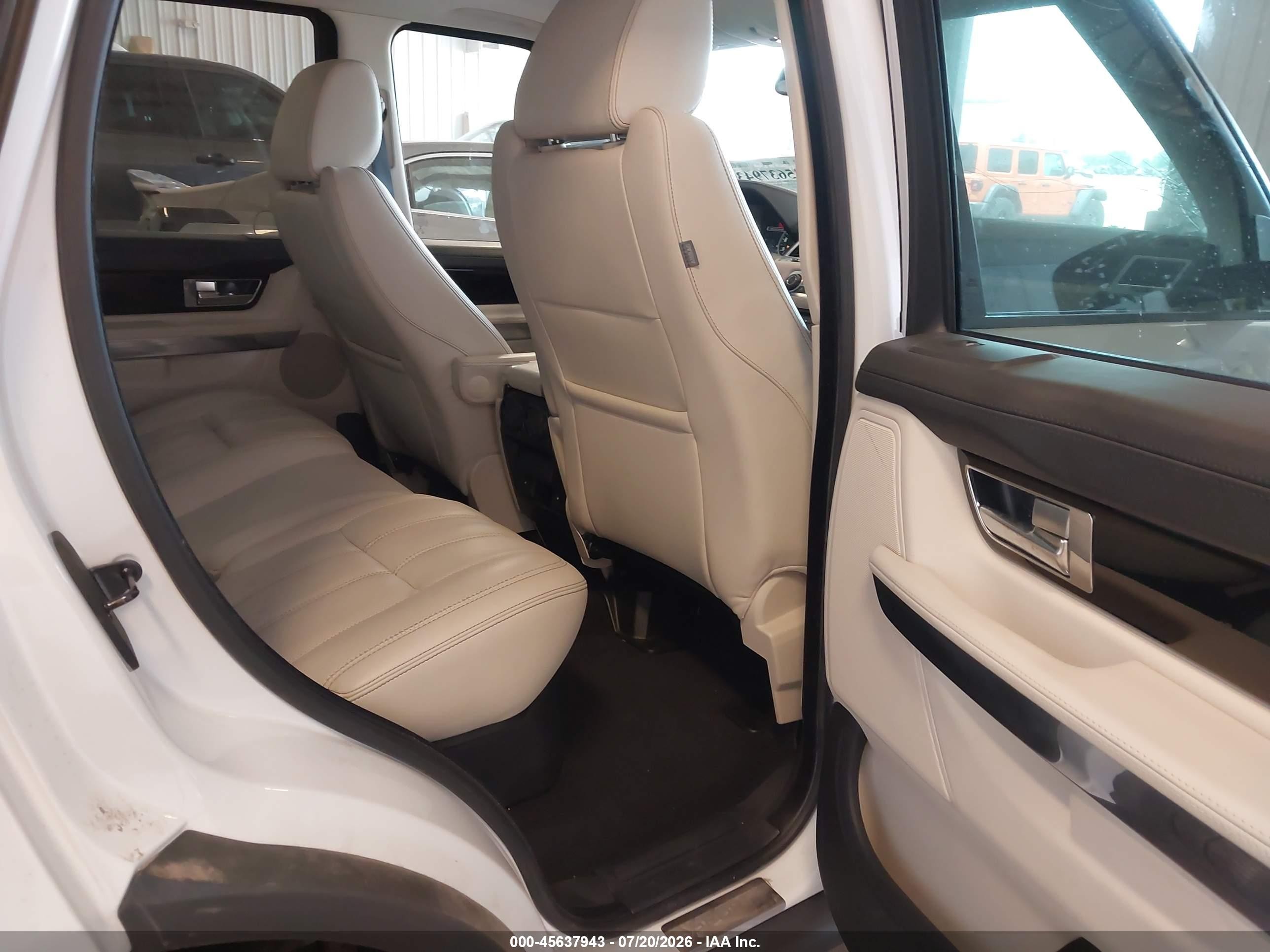 2013 Land Rover Range Rover Sport Supercharged White vin: SALSH2E4XDA778596