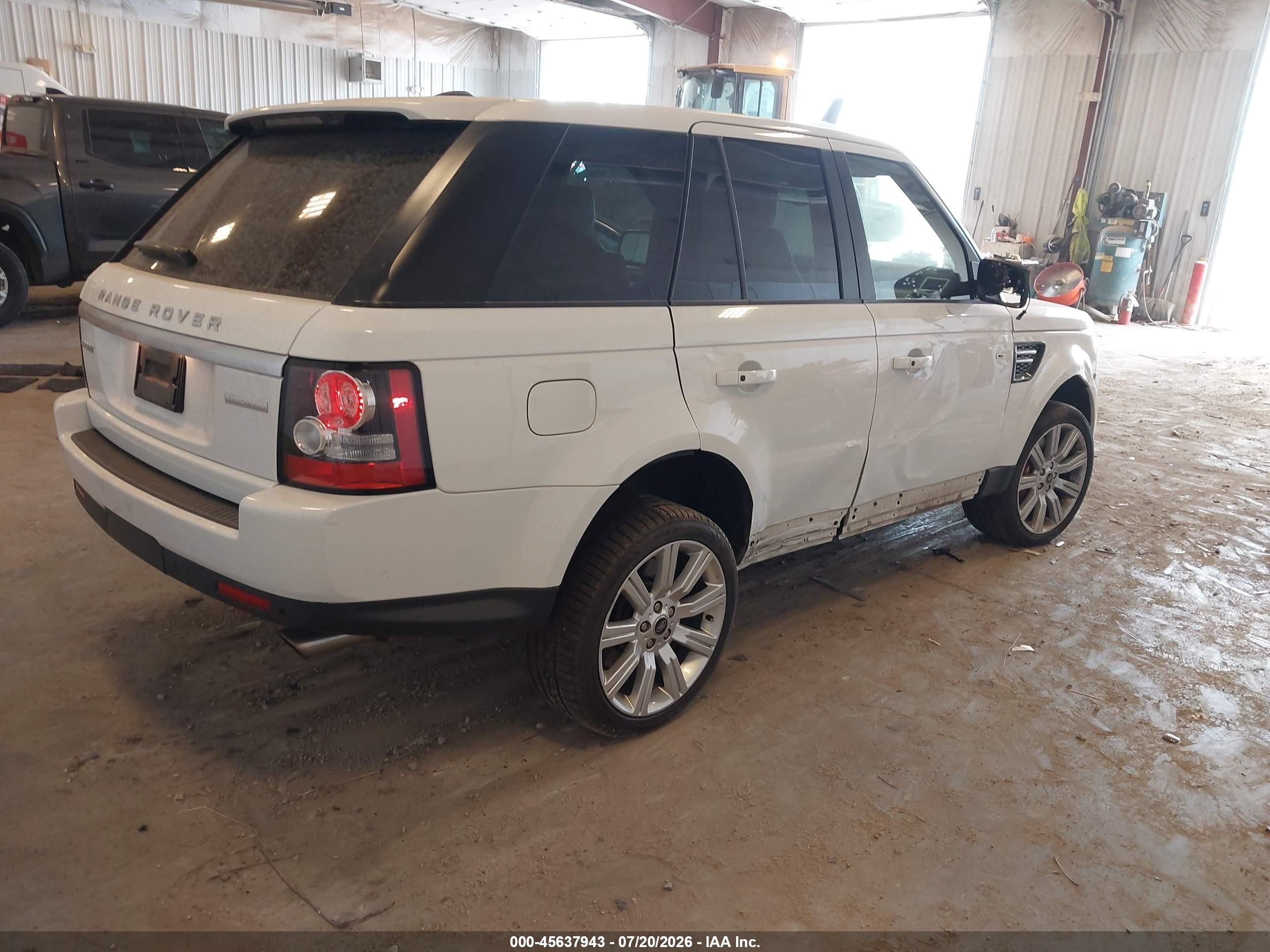 2013 Land Rover Range Rover Sport Supercharged White vin: SALSH2E4XDA778596