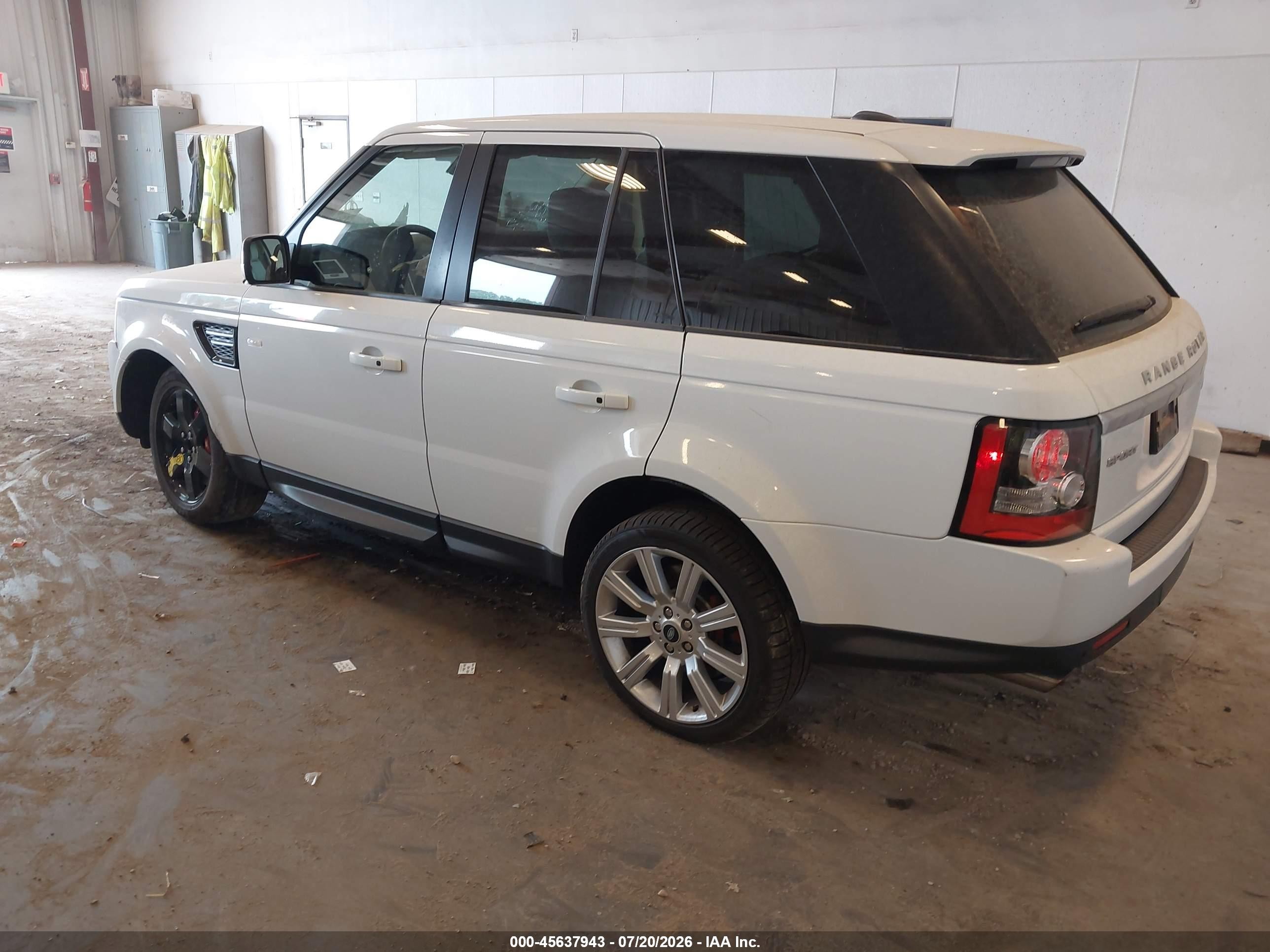 2013 Land Rover Range Rover Sport Supercharged White vin: SALSH2E4XDA778596
