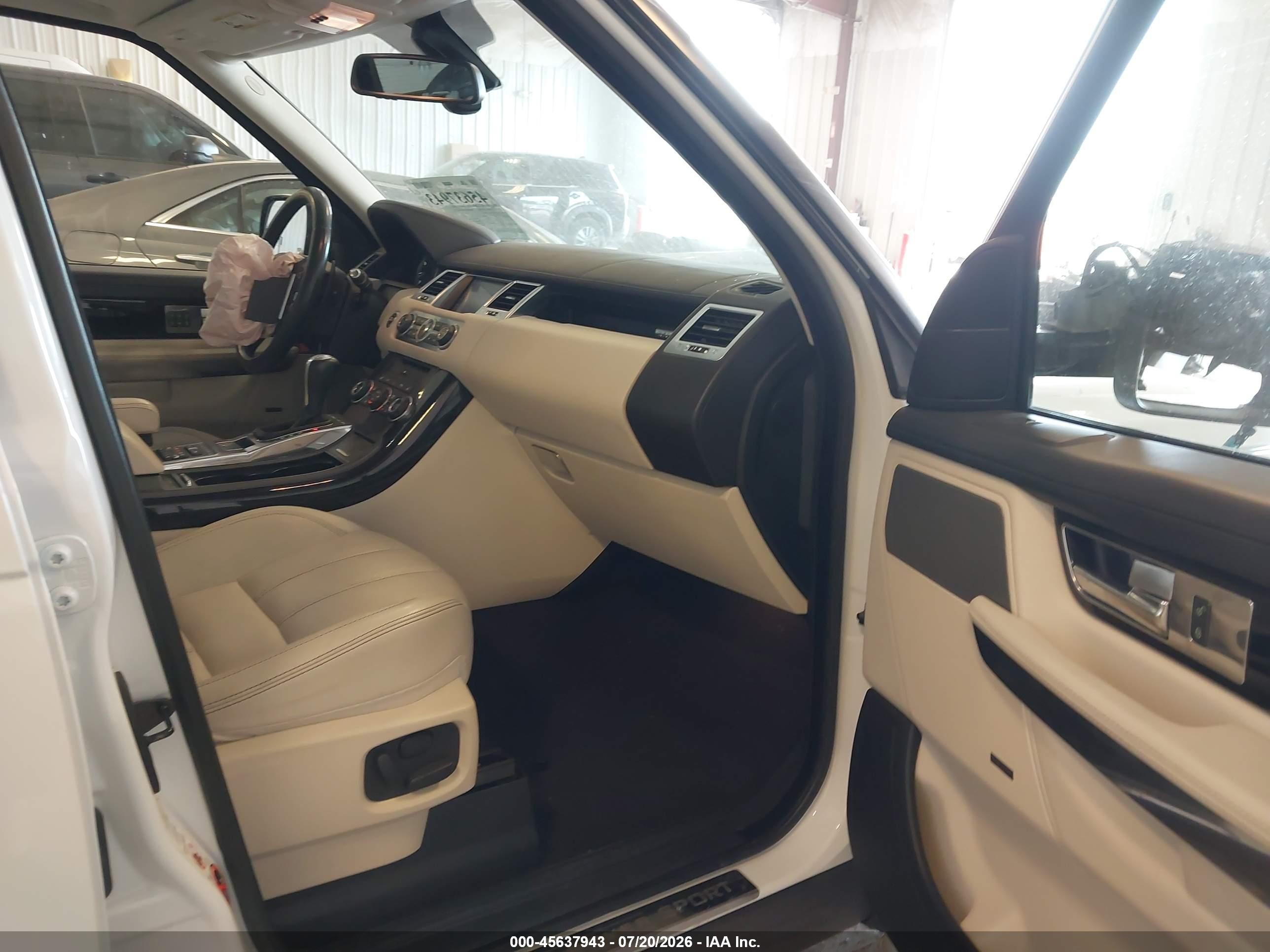 2013 Land Rover Range Rover Sport Supercharged White vin: SALSH2E4XDA778596