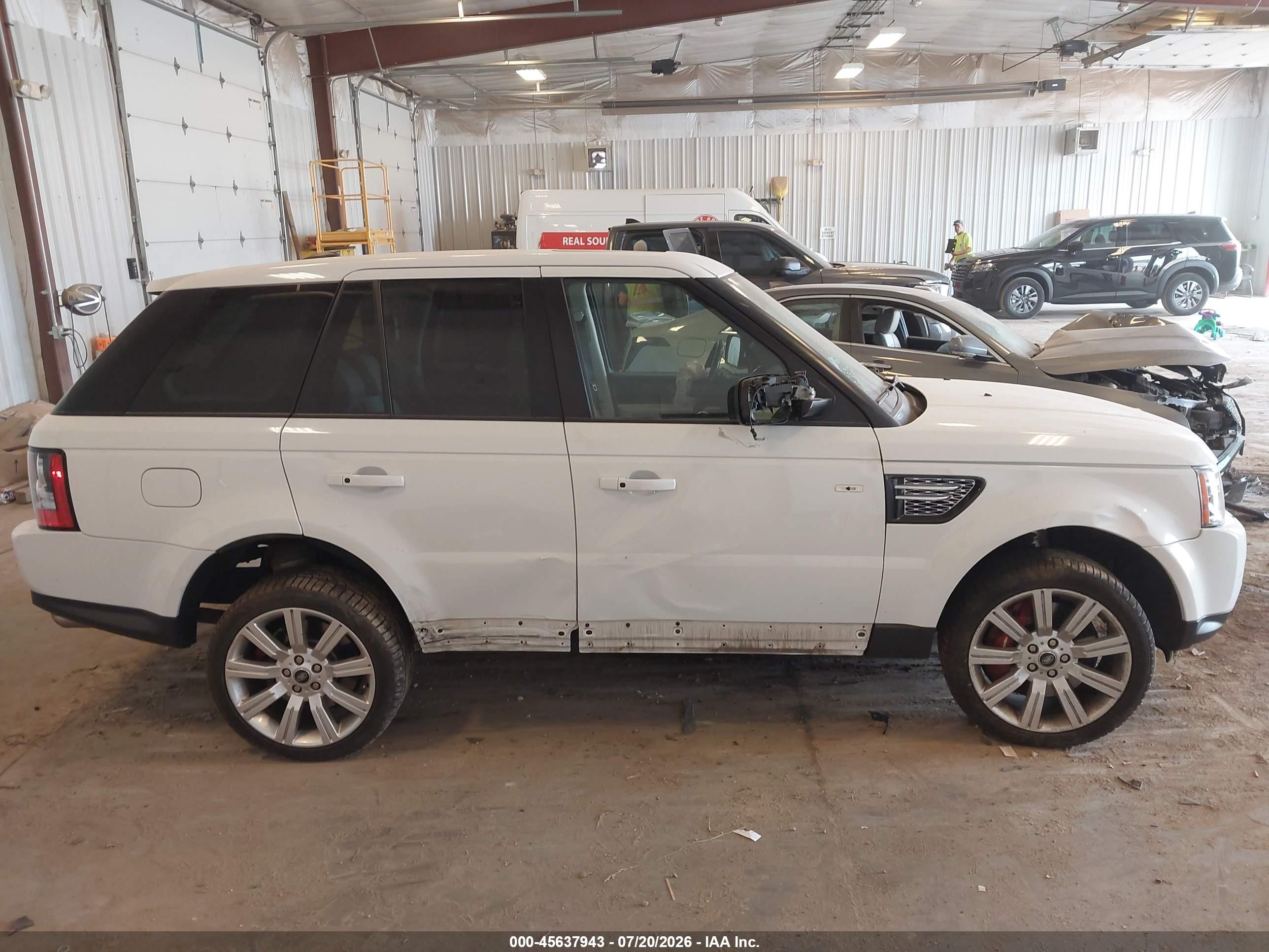 2013 Land Rover Range Rover Sport Supercharged White vin: SALSH2E4XDA778596