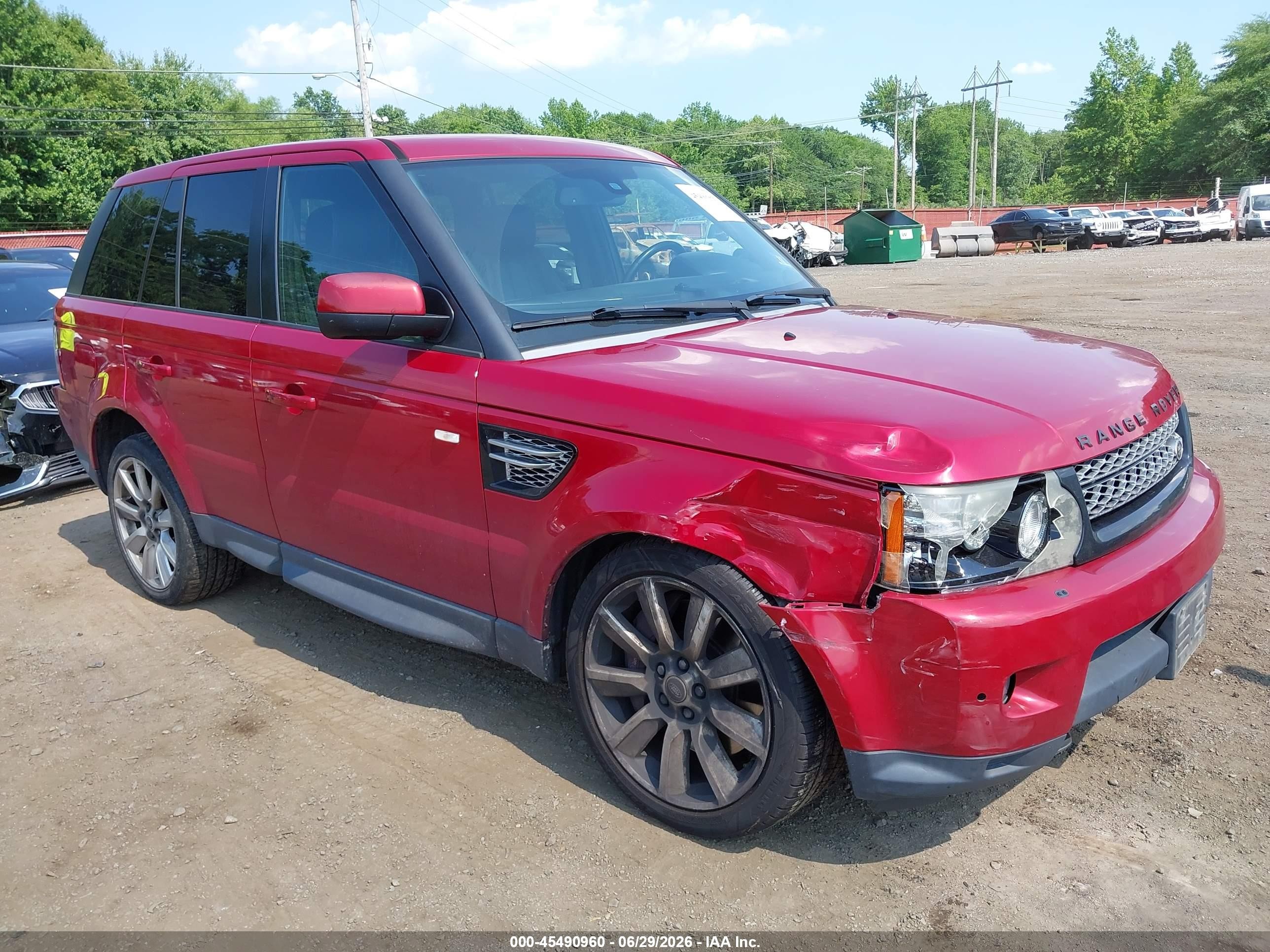 2013 Land Rover Range Rover Sport Supercharged Red vin: SALSH2E4XDA800158