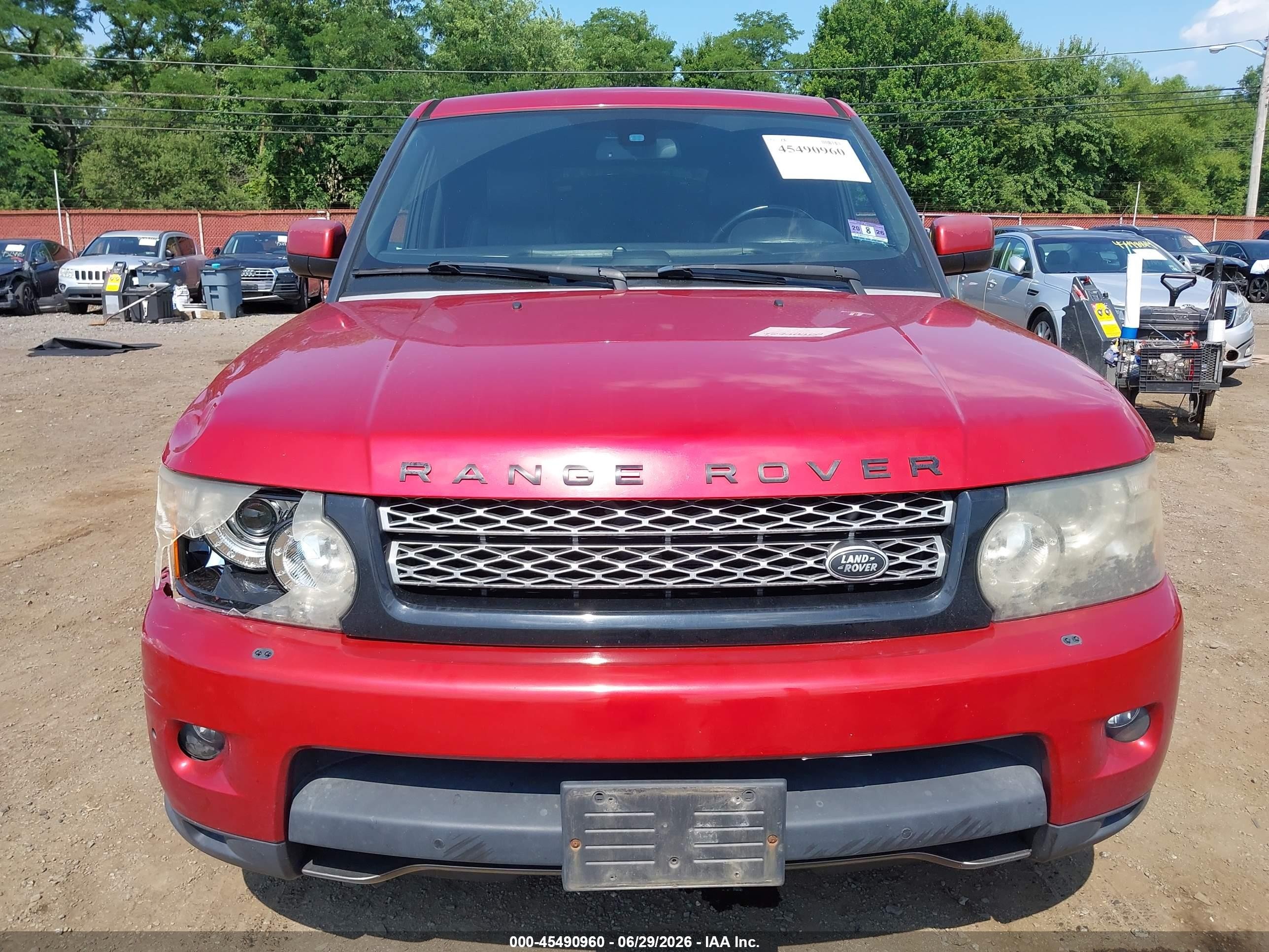 2013 Land Rover Range Rover Sport Supercharged Red vin: SALSH2E4XDA800158