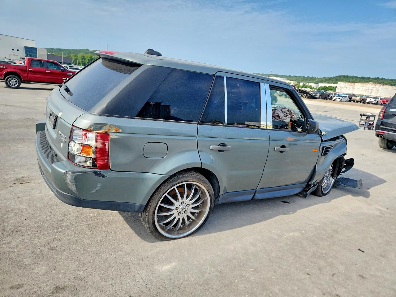2007 Land Rover Range Rover Sport Hse Серый vin: SALSK25407A112983