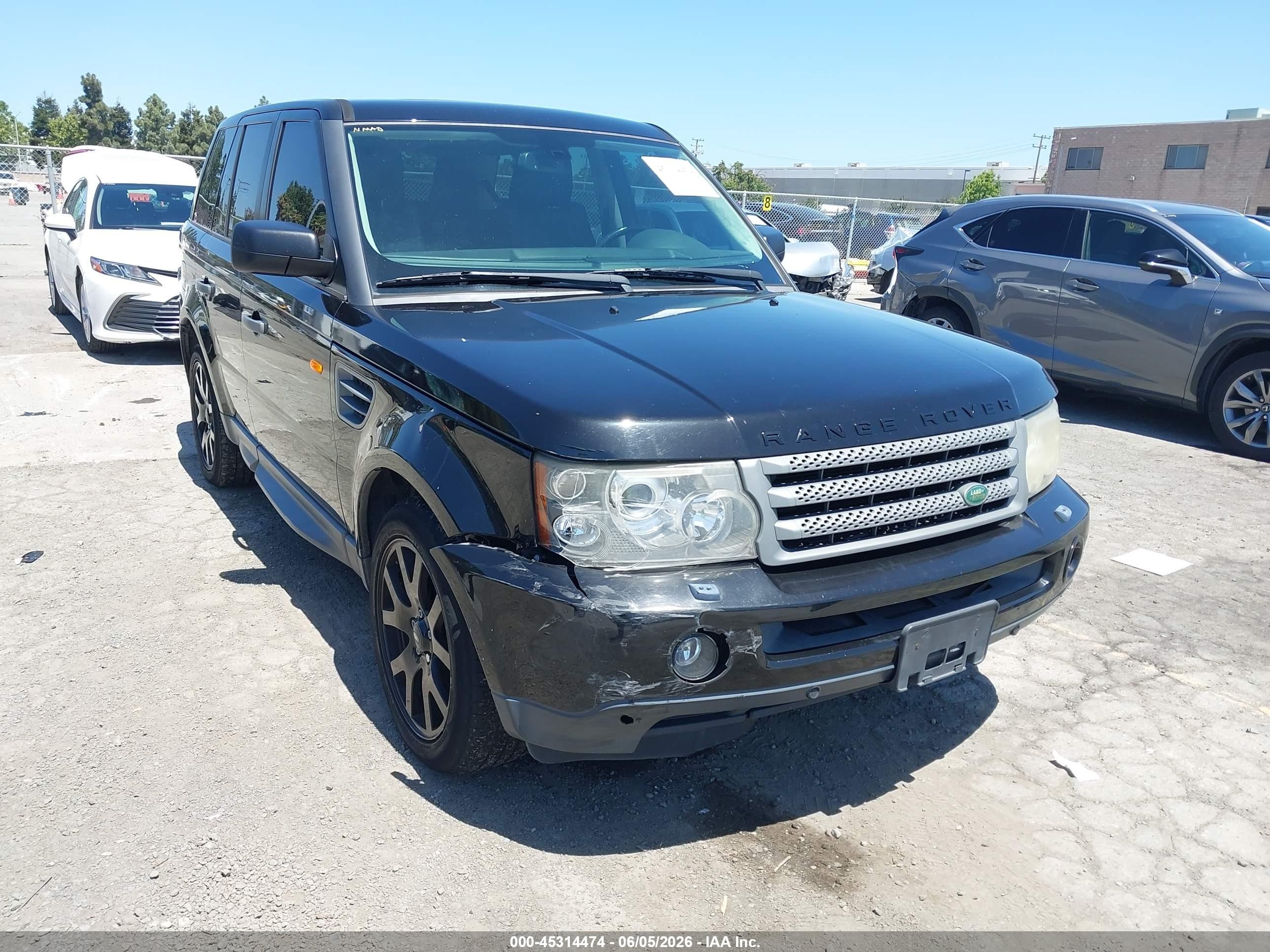 2008 Land Rover Range Rover Sport Hse Black vin: SALSK25408A186373