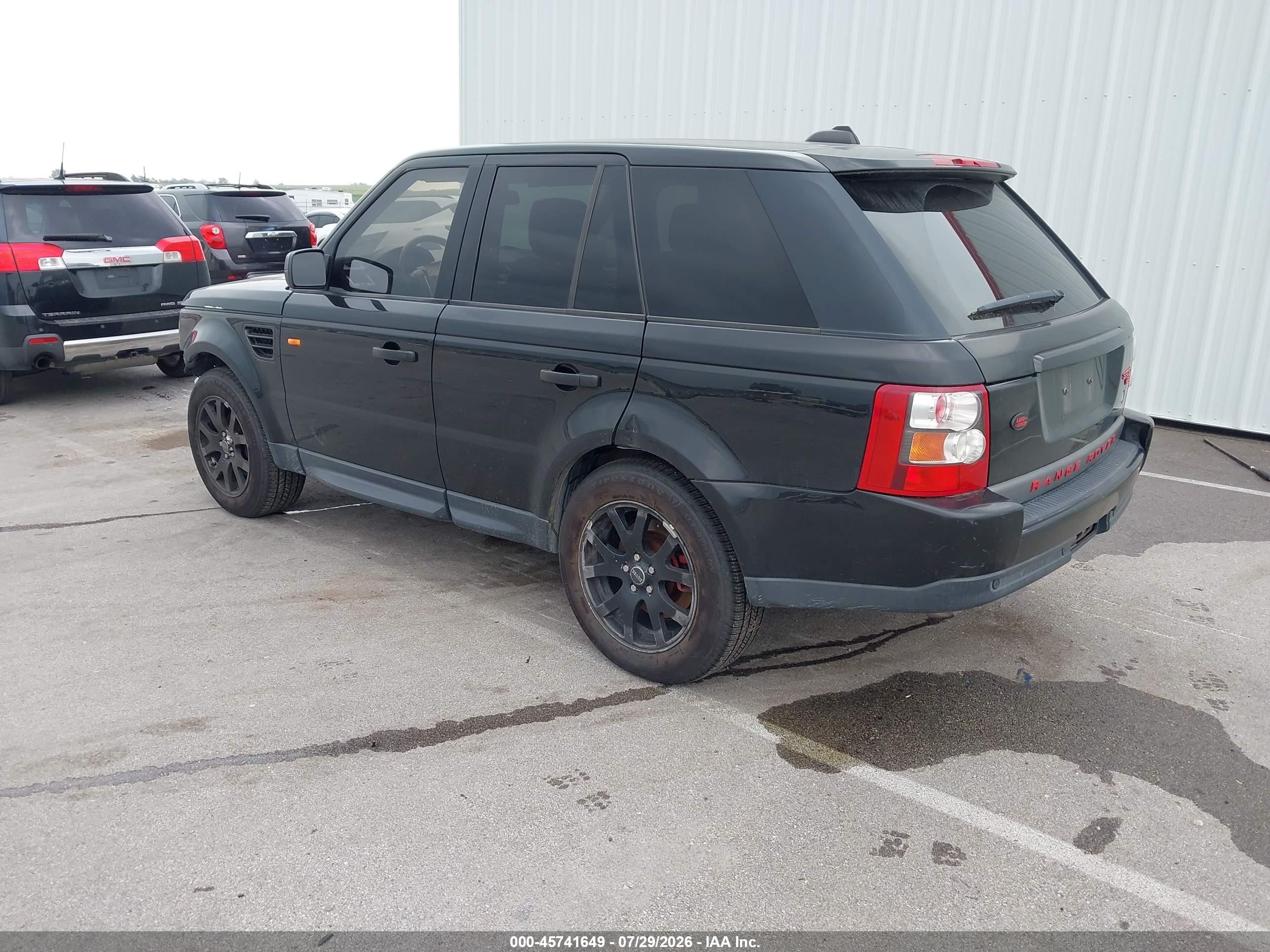 2008 Land Rover Range Rover Sport Hse Black vin: SALSK25418A143256