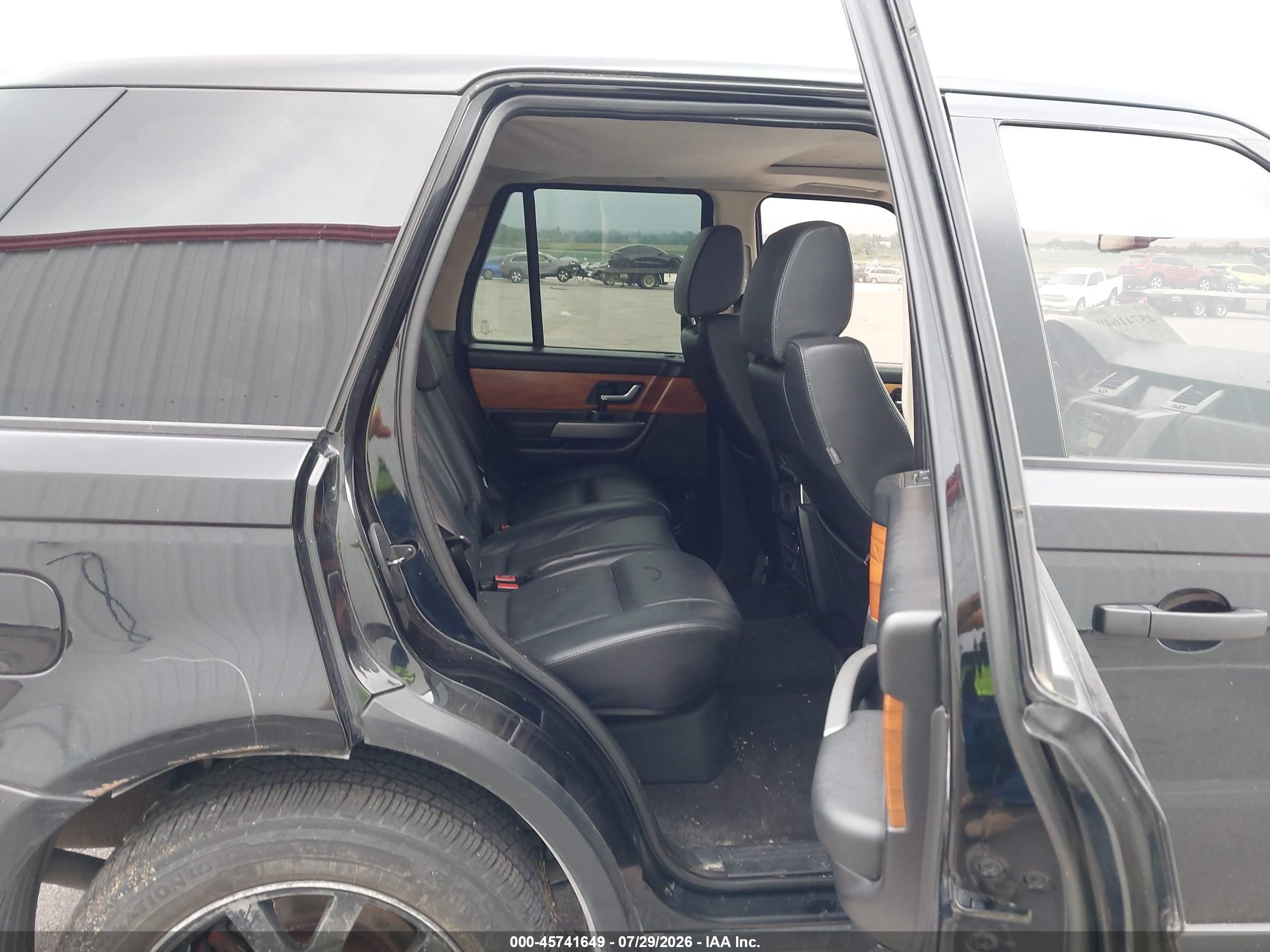 2008 Land Rover Range Rover Sport Hse Black vin: SALSK25418A143256