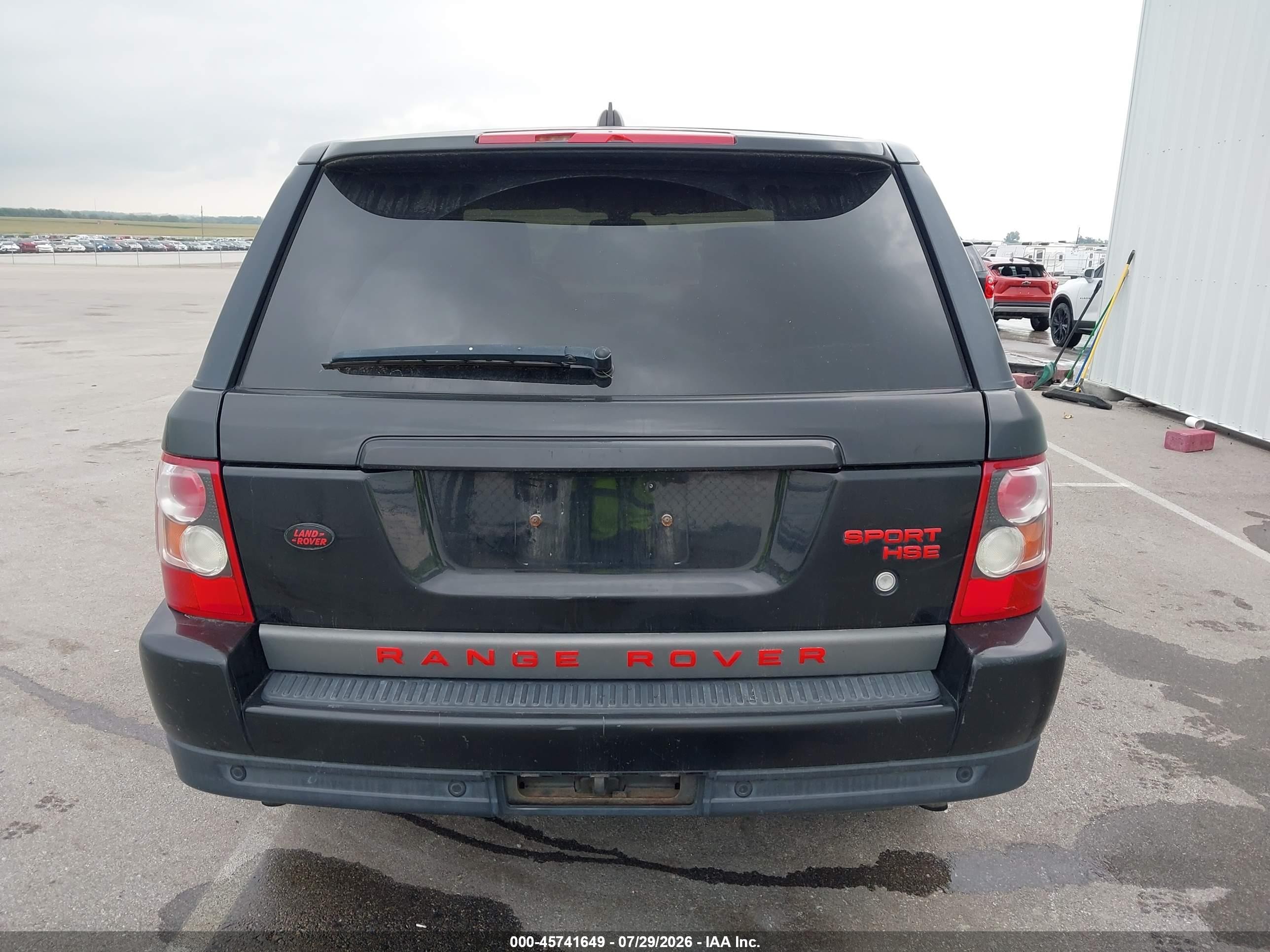 2008 Land Rover Range Rover Sport Hse Black vin: SALSK25418A143256