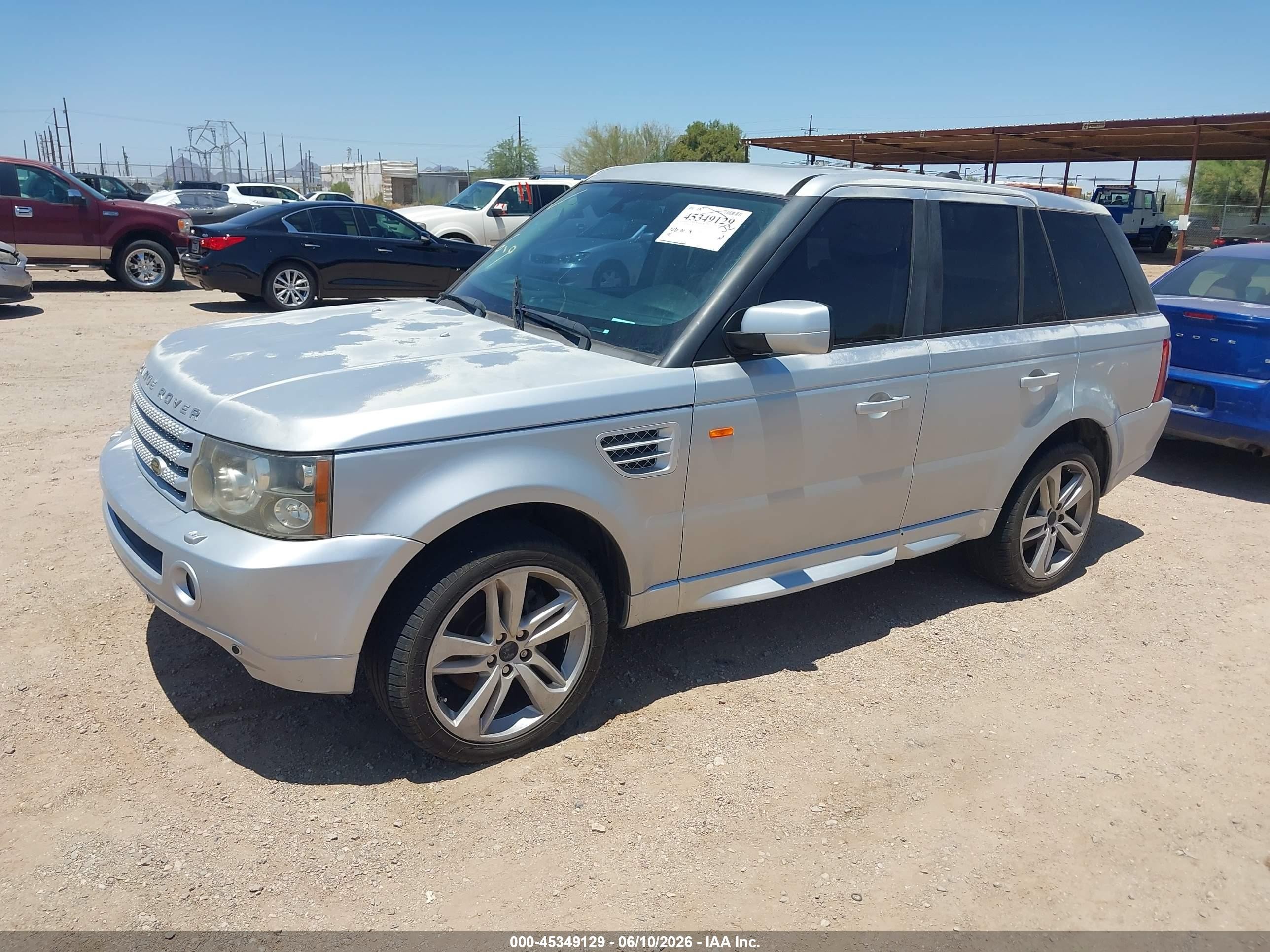 2008 Land Rover Range Rover Sport Hse Silver vin: SALSK25428A120116