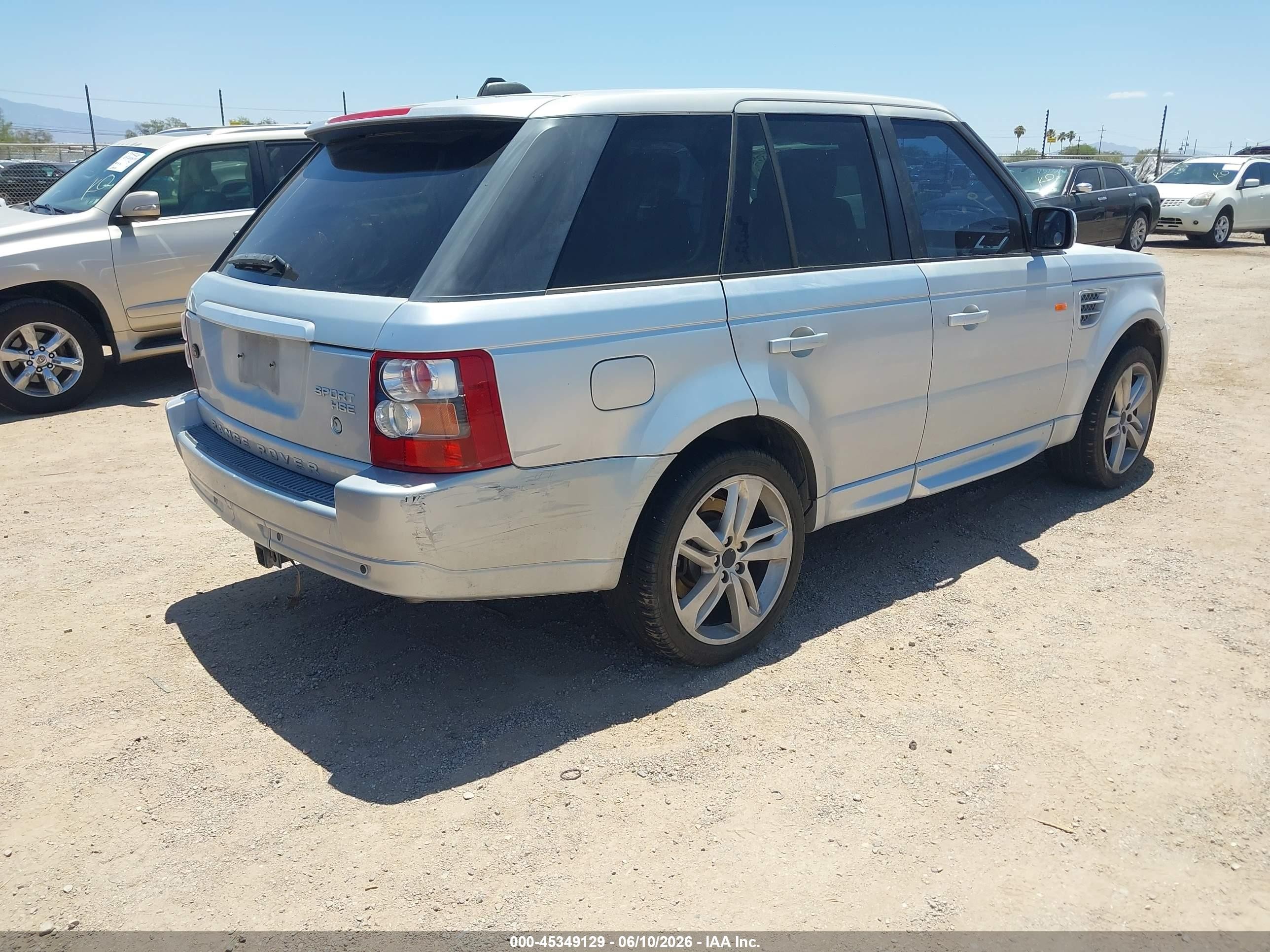 2008 Land Rover Range Rover Sport Hse Silver vin: SALSK25428A120116
