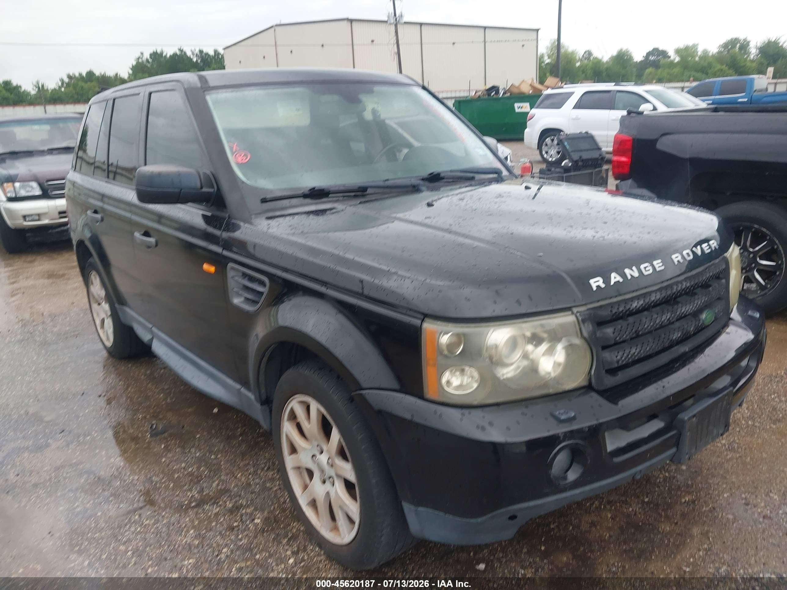 2008 Land Rover Range Rover Sport Hse Black vin: SALSK25438A127818
