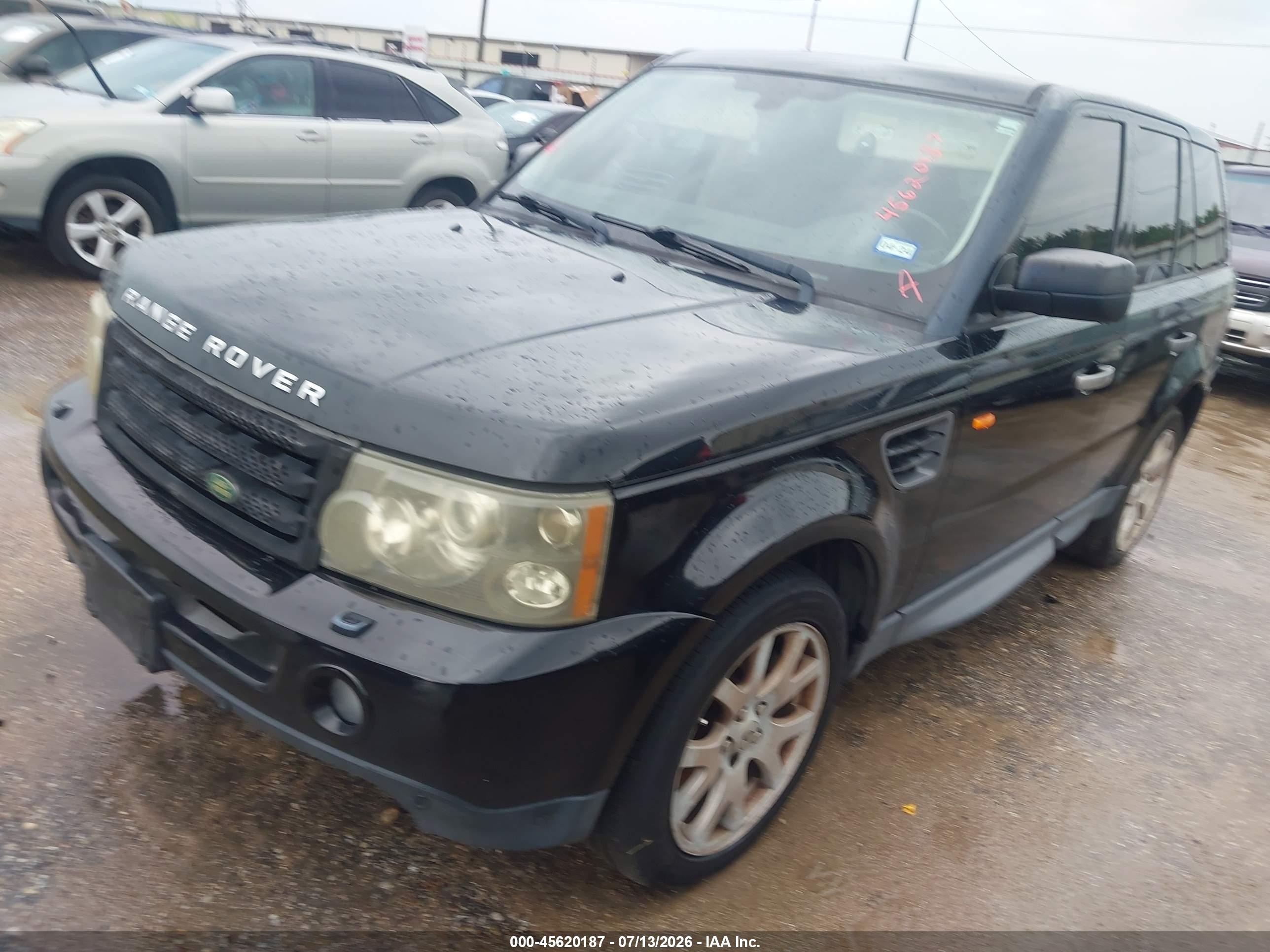 2008 Land Rover Range Rover Sport Hse Black vin: SALSK25438A127818