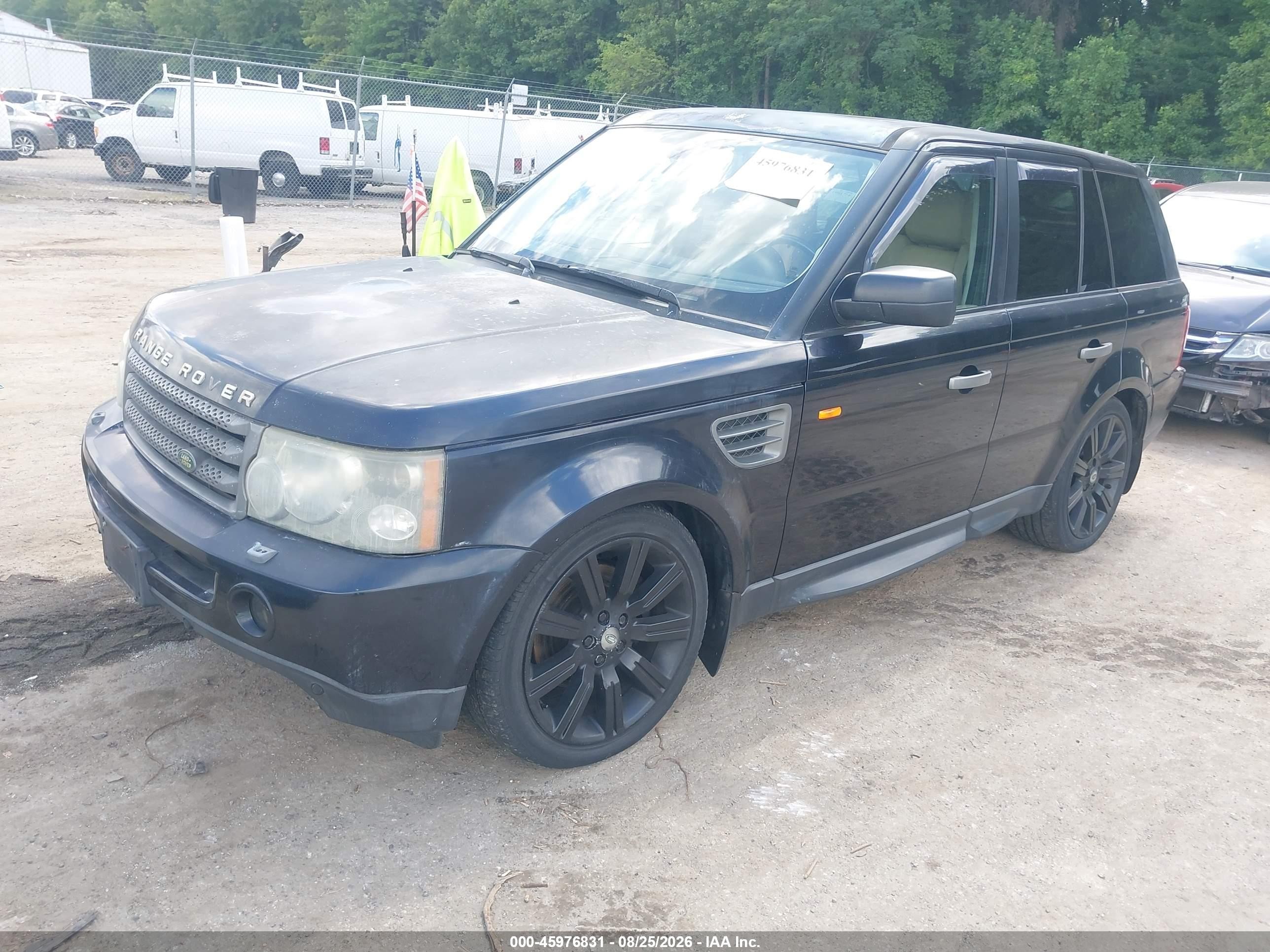 2008 Land Rover Range Rover Sport Hse Black vin: SALSK25438A162097