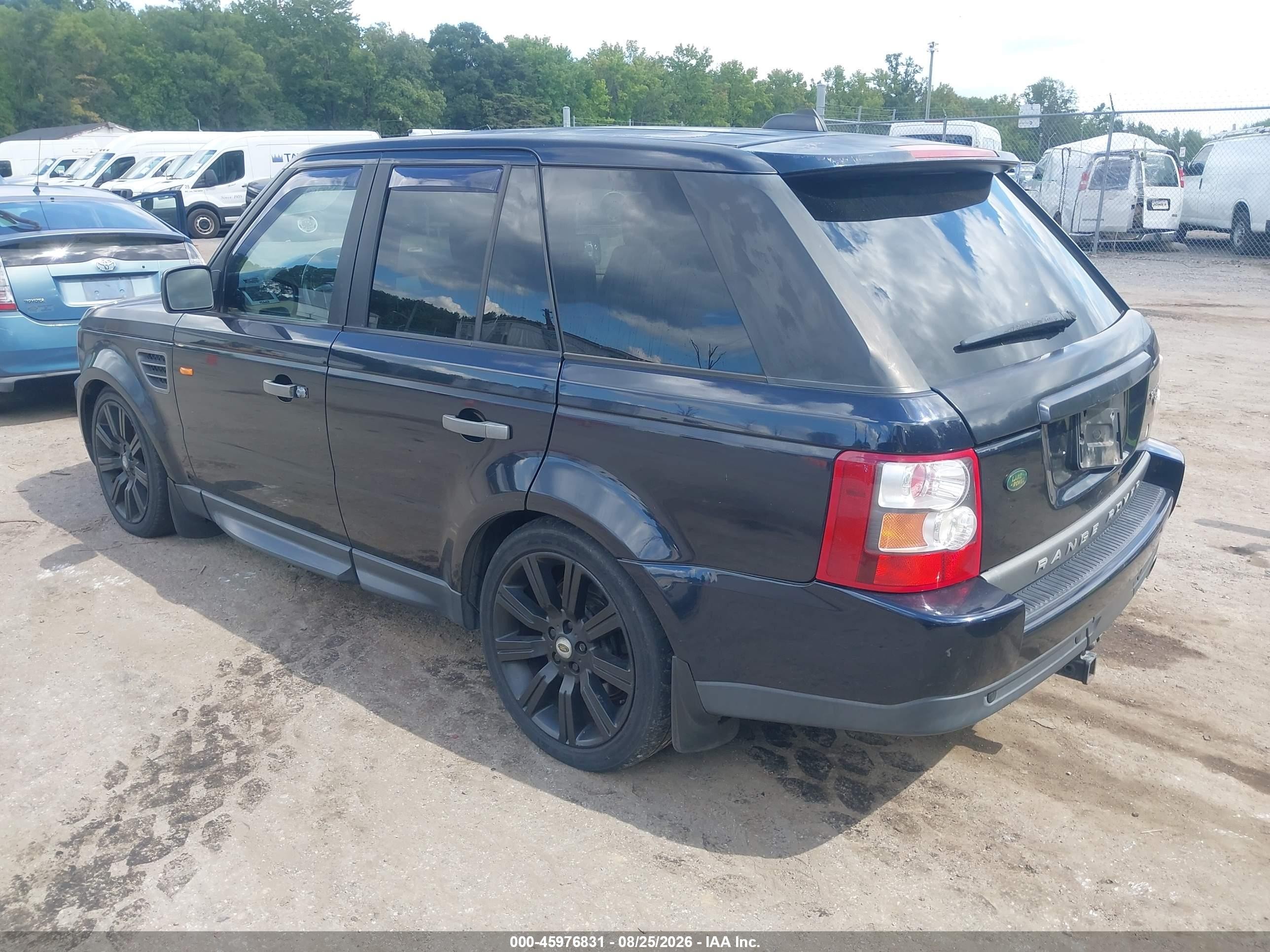 2008 Land Rover Range Rover Sport Hse Black vin: SALSK25438A162097