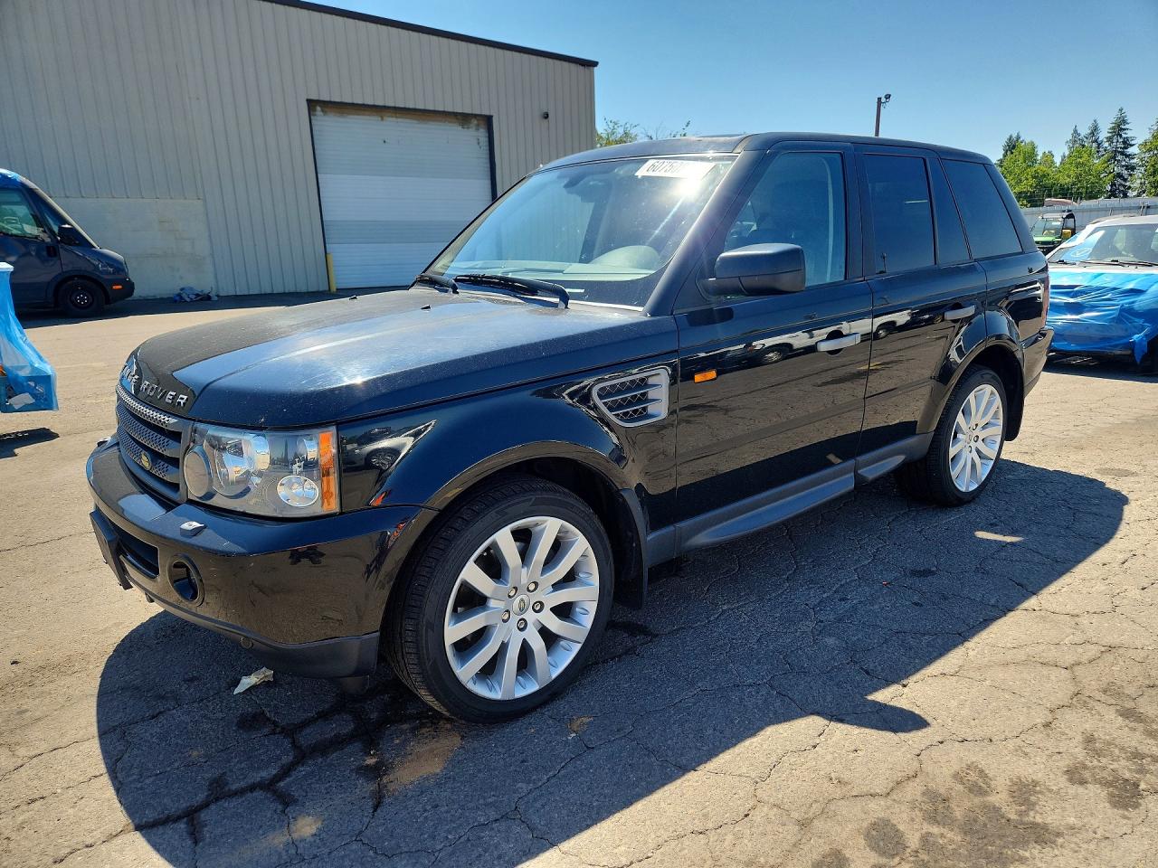 2007 Land Rover Range Rover Sport Hse Black vin: SALSK25447A118575