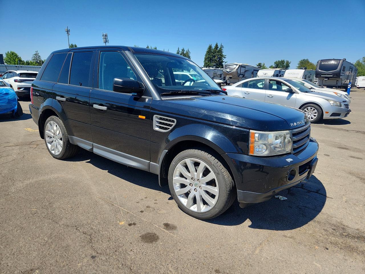 2007 Land Rover Range Rover Sport Hse Black vin: SALSK25447A118575