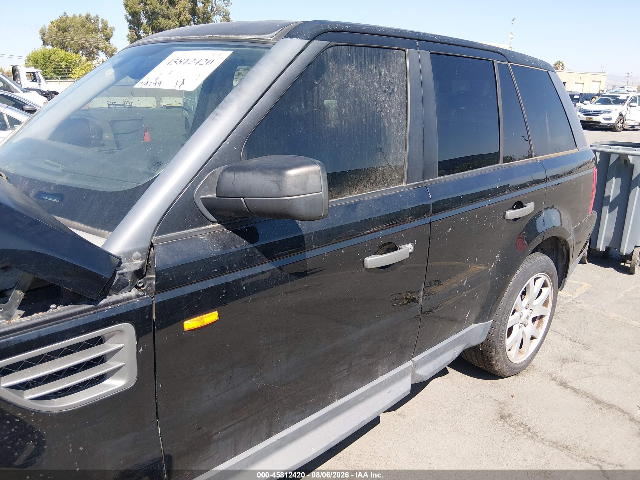 2008 Land Rover Range Rover Sport Hse Black vin: SALSK25448A145437