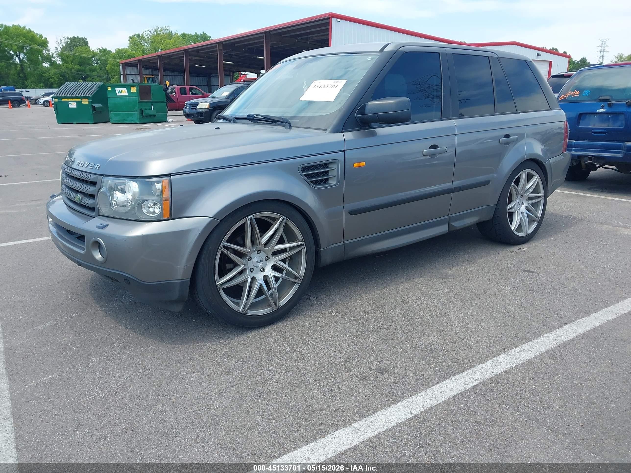 2007 Land Rover Range Rover Sport Hse Gray vin: SALSK25477A113984