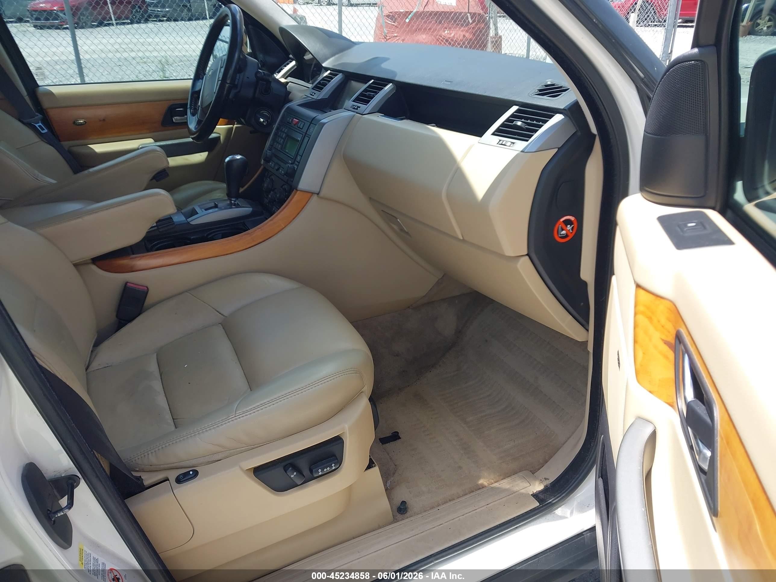 2008 Land Rover Range Rover Sport Hse White vin: SALSK25478A149305