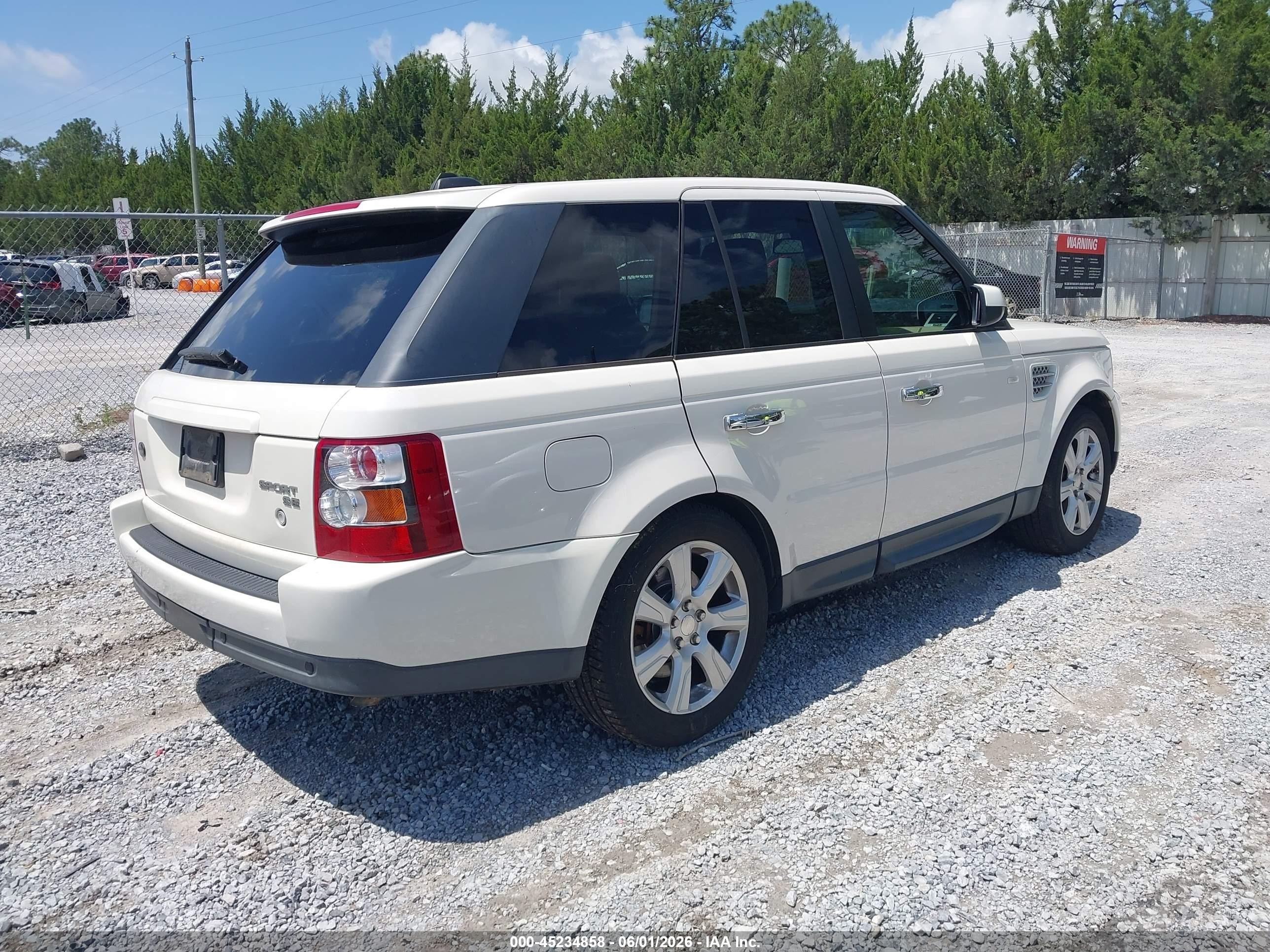 2008 Land Rover Range Rover Sport Hse White vin: SALSK25478A149305
