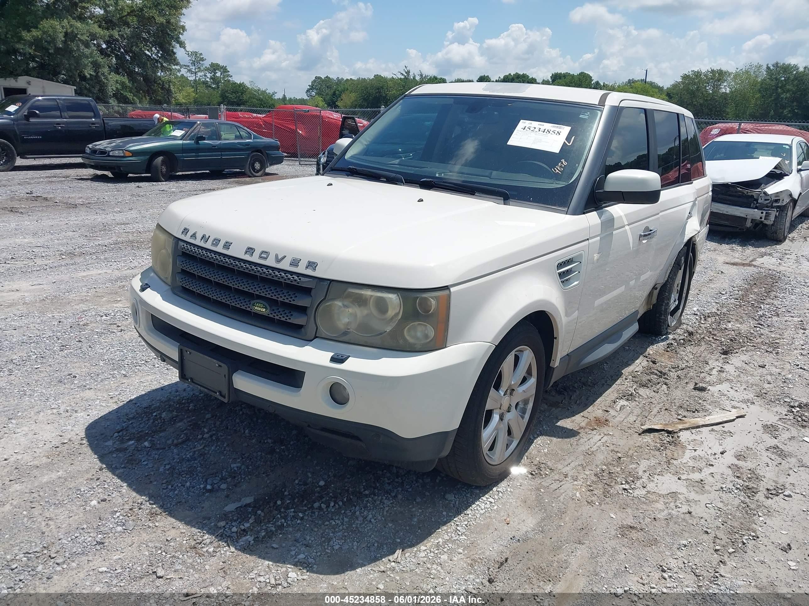 2008 Land Rover Range Rover Sport Hse White vin: SALSK25478A149305