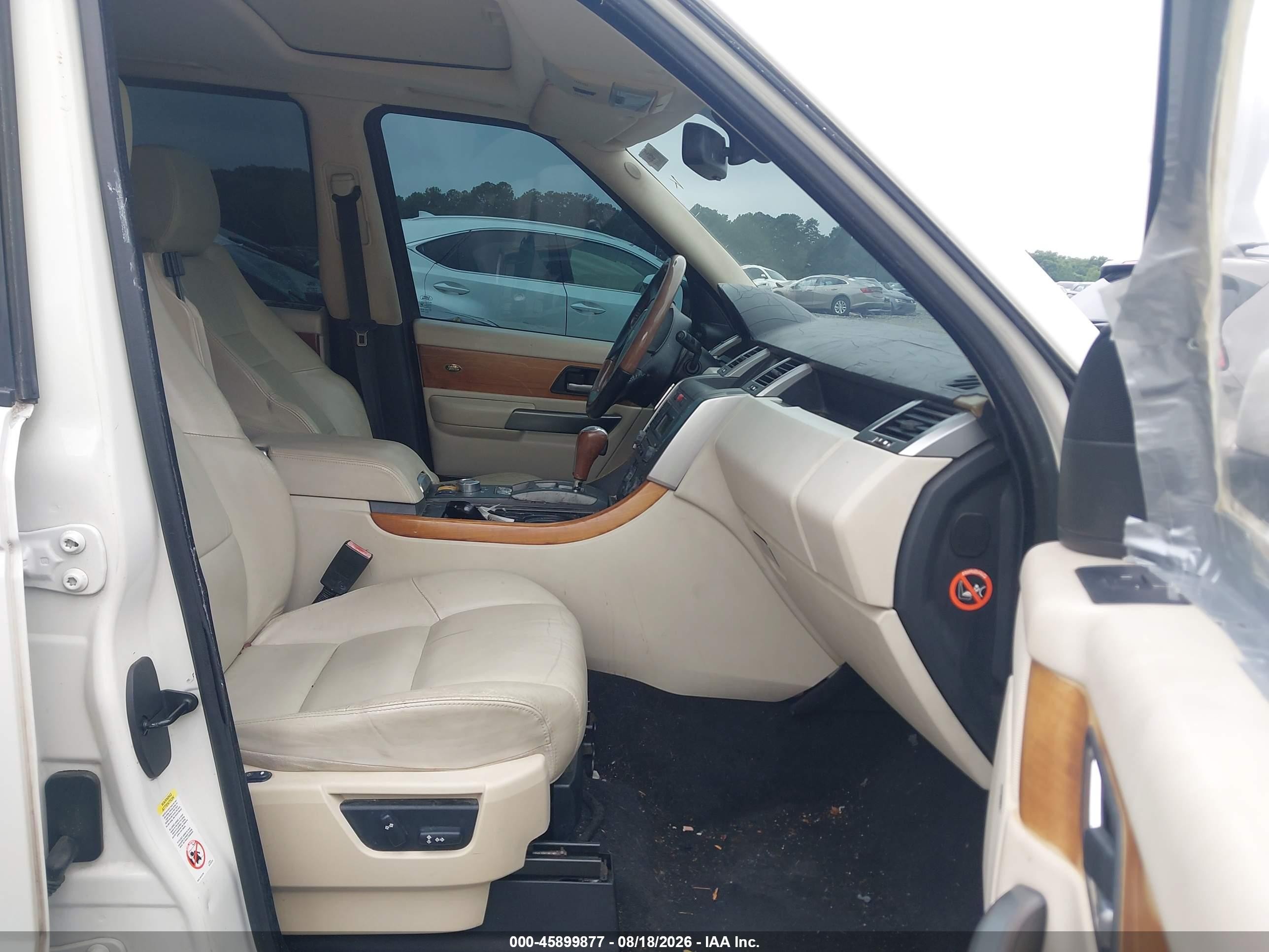 2007 Land Rover Range Rover Sport Hse White vin: SALSK25487A107644