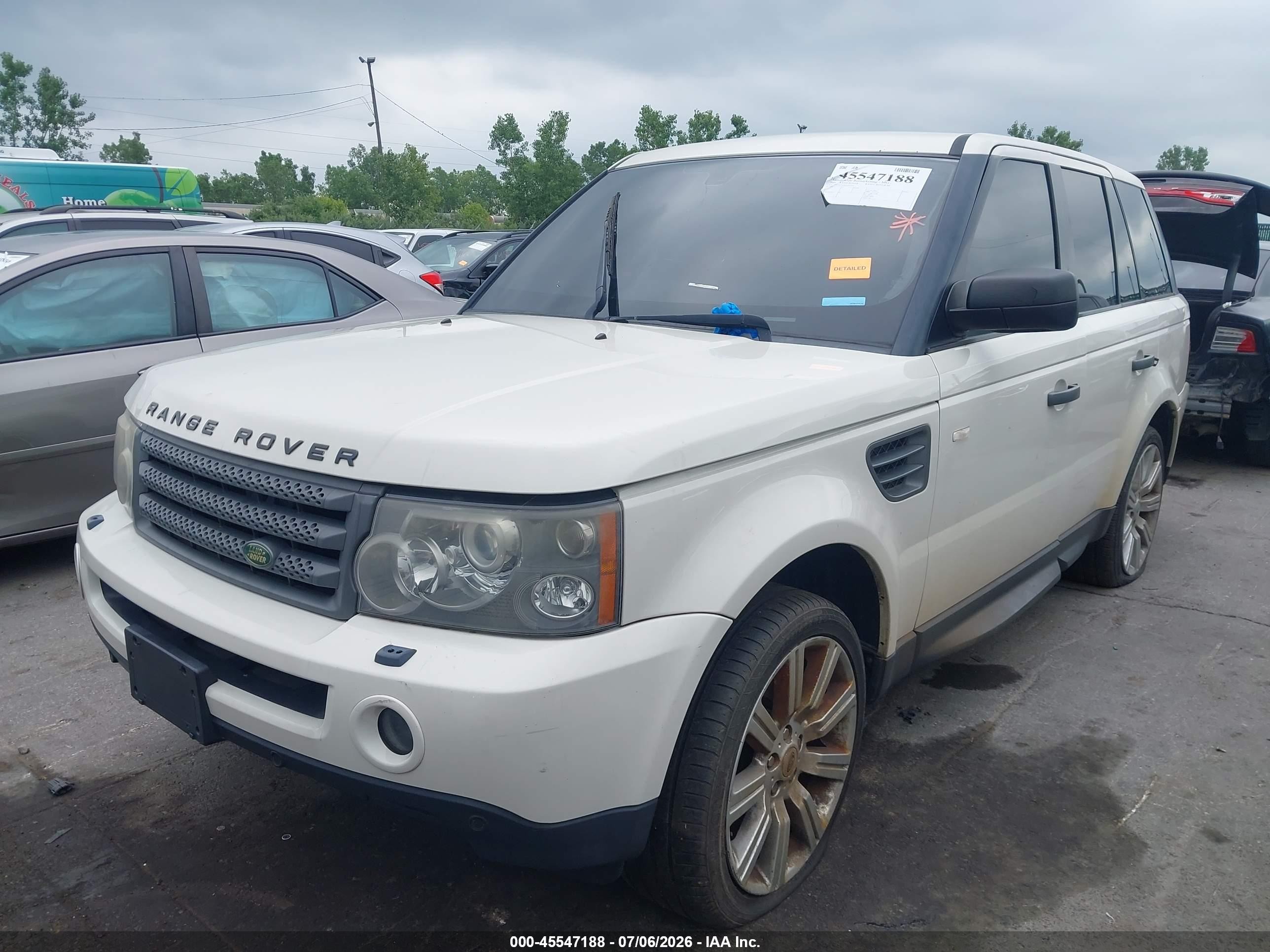 2009 Land Rover Range Rover Sport Hse White vin: SALSK254X9A212625