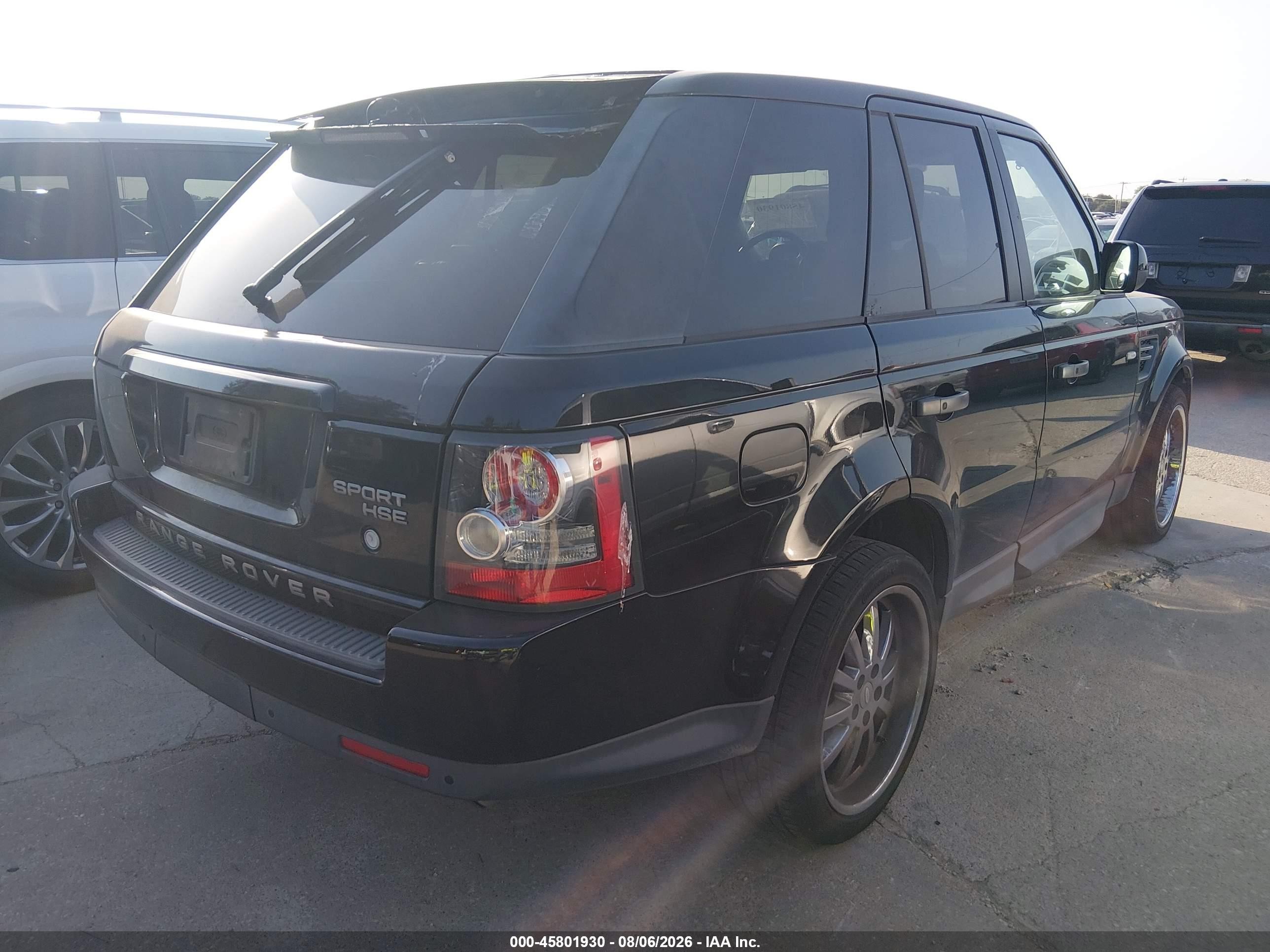 2010 Land Rover Range Rover Sport Hse Black vin: SALSK2D40AA240598
