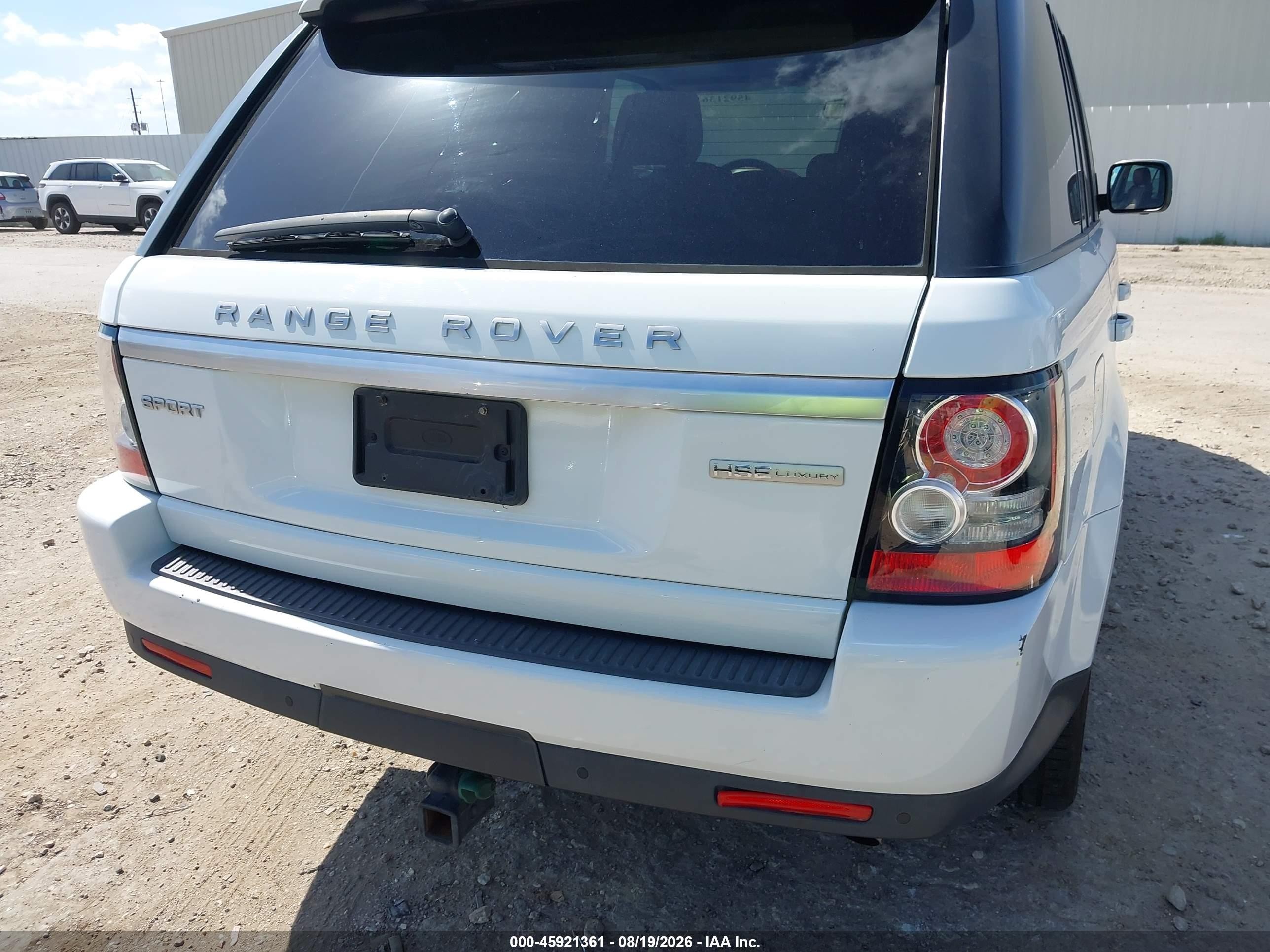 2013 Land Rover Range Rover Sport Hse White vin: SALSK2D40DA812757