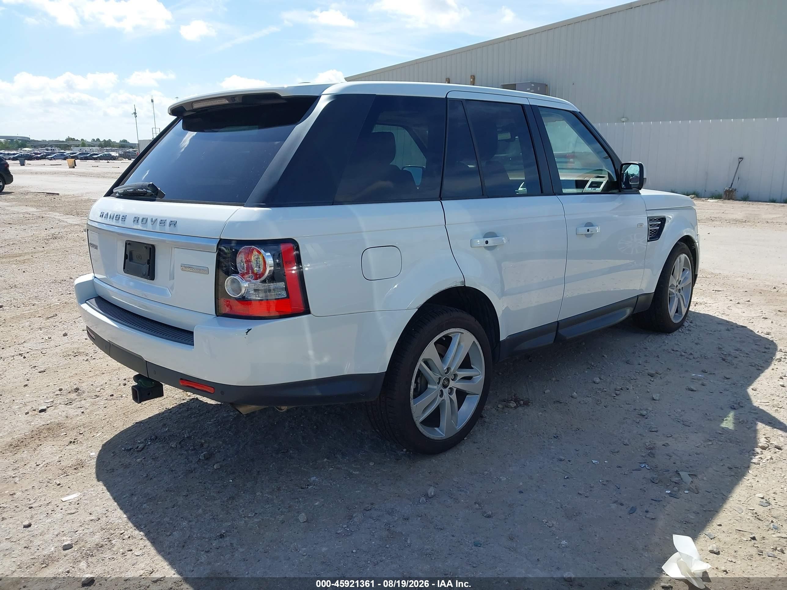 2013 Land Rover Range Rover Sport Hse White vin: SALSK2D40DA812757