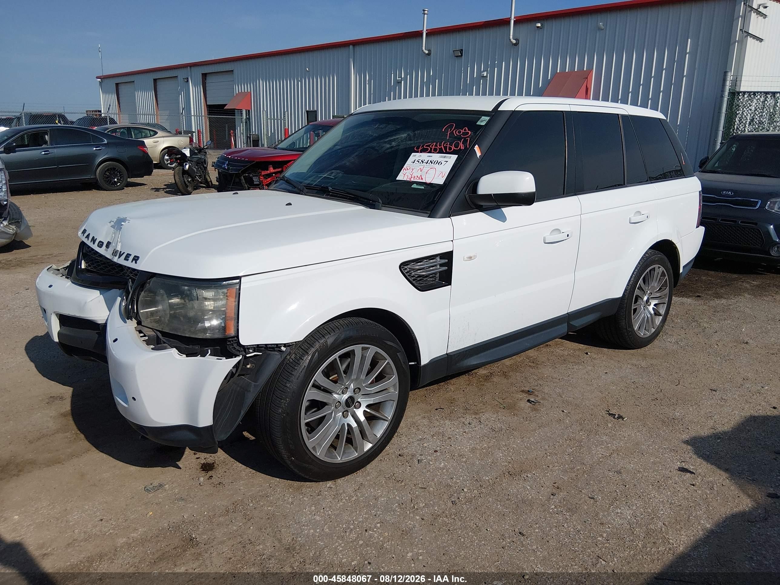 2012 Land Rover Range Rover Sport Hse White vin: SALSK2D41CA749991